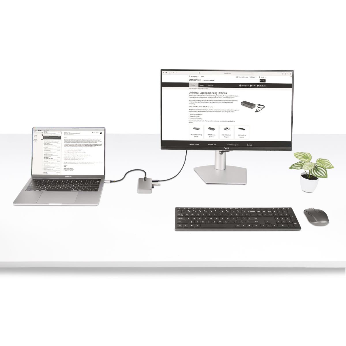 USB-c Hub 4-port W/USB-c Video 3x USB-a/1x USB-c For Laptops