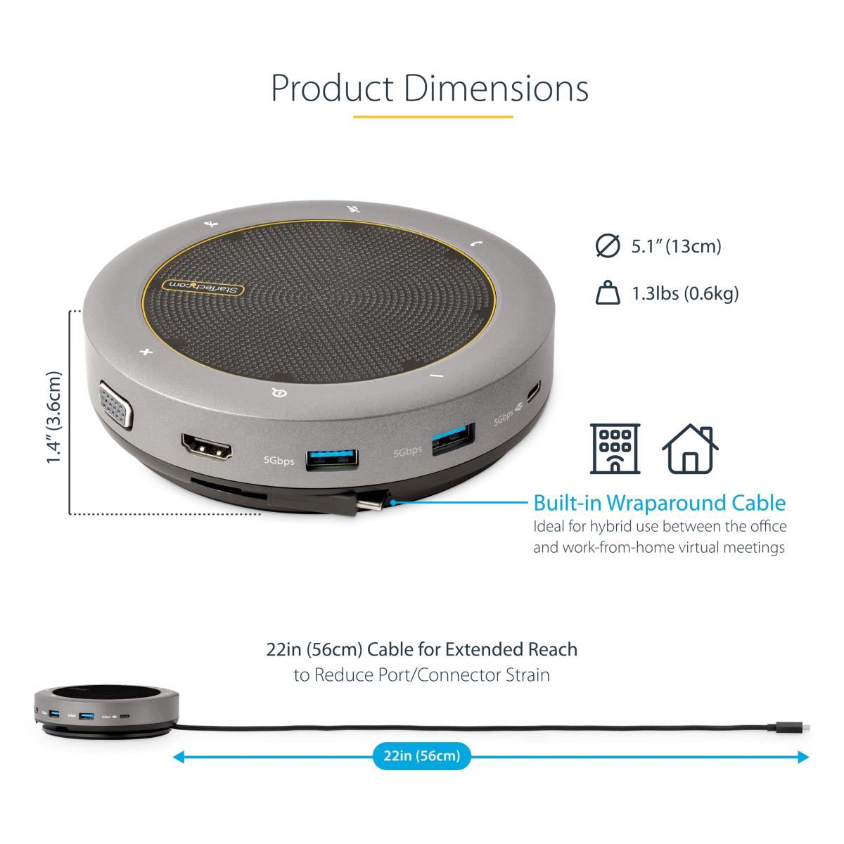 Speakerphone Docking Station - USB-c Softphone Mini Dock