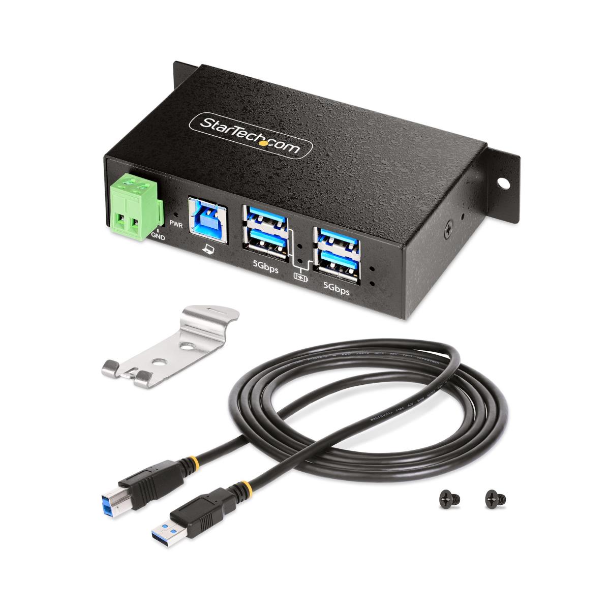 Managed Industrial - 4-port USB Hub USB 3.0/3.1/3.2 G1 5gbps
