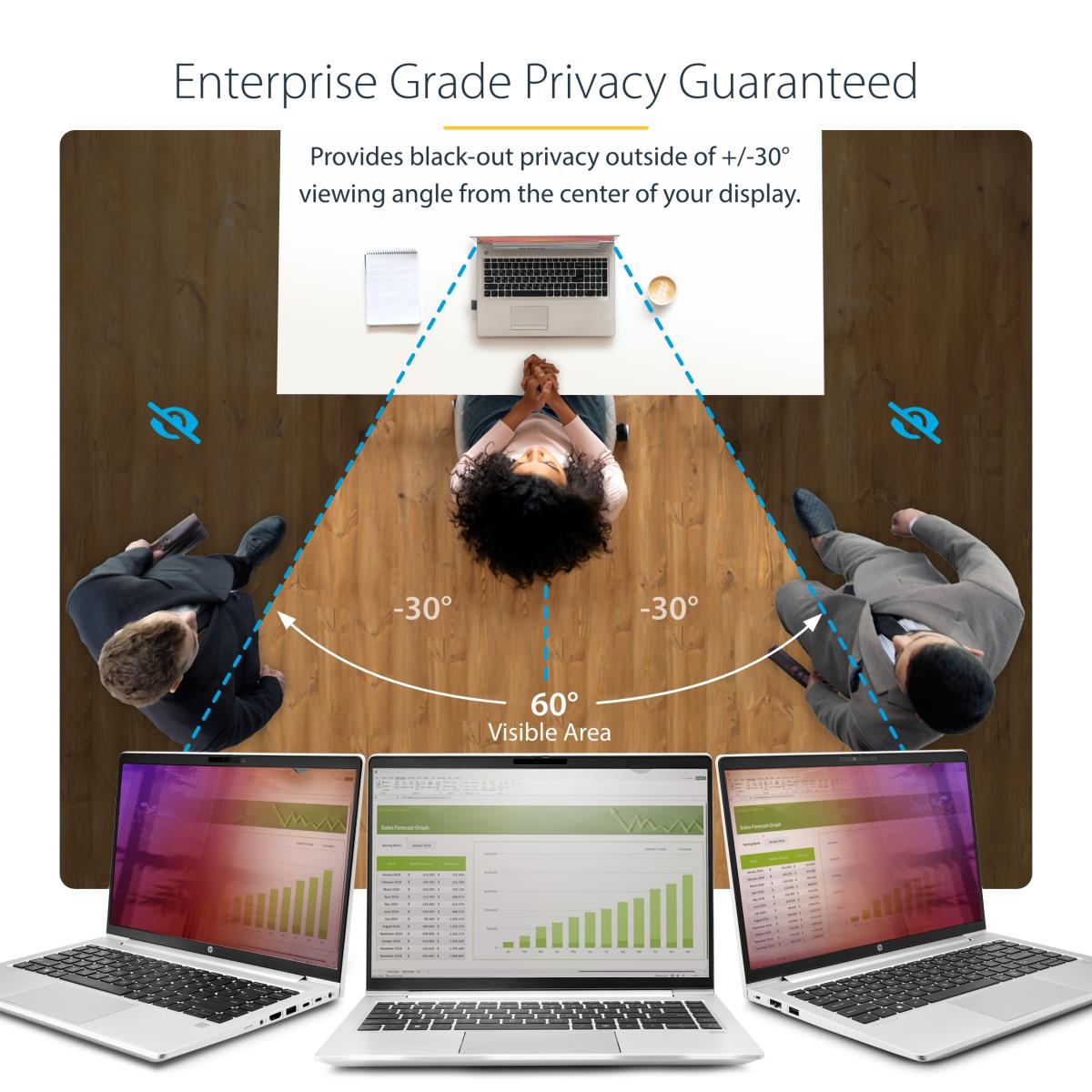 Laptop Privacy Screen - 14in 16:9 Gold Privacy Filter/security Shield
