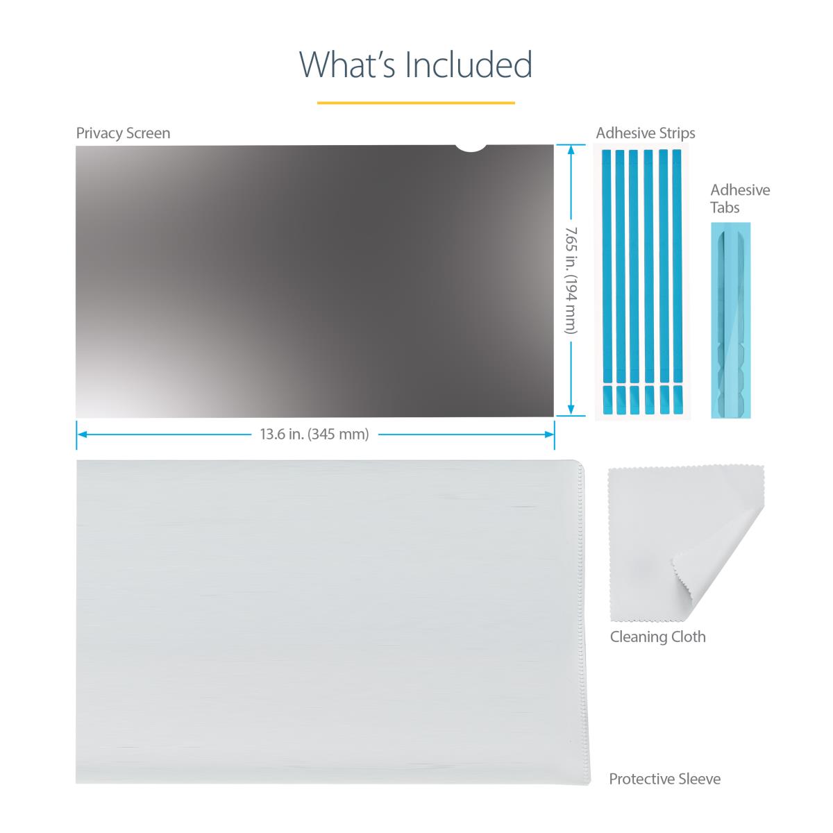 Laptop Privacy Screen - 15.6in 16:9 Gold Privacy Filter/security Shield