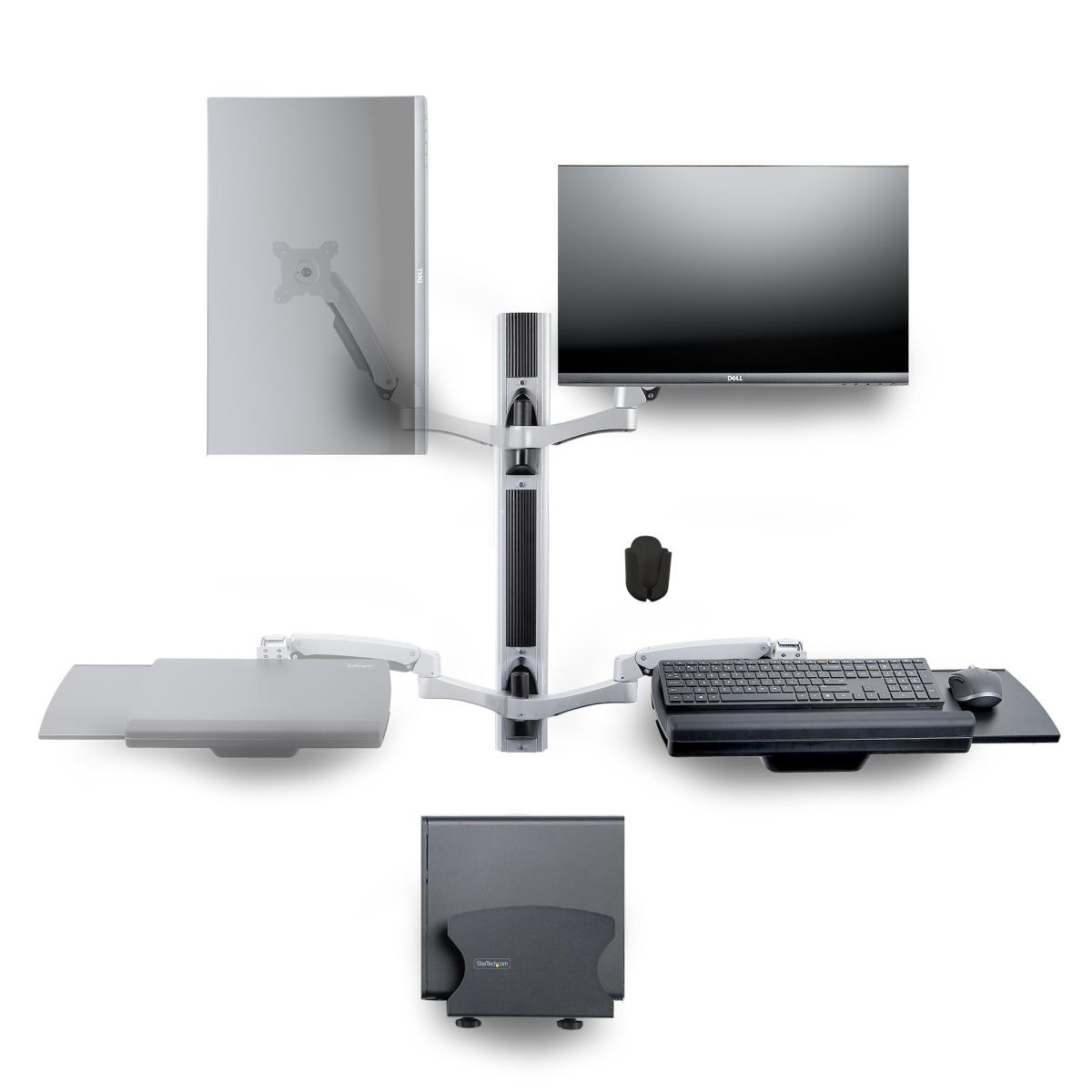 Wall Mount Workstation Vesa Mount For 32in Monitor (22lb/10kg) Fully Articulating Monitor Mount