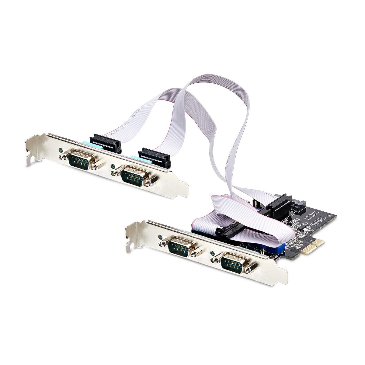 Serial Pcie Card - 4-port Quad-port Pci-e To Rs232/rs422/rs485 (db9) Serial Card Low-profi