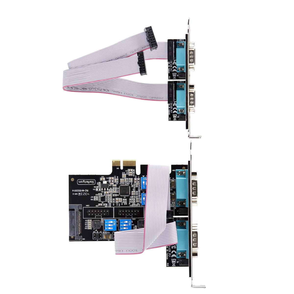 Serial Pcie Card - 4-port Quad-port Pci-e To Rs232/rs422/rs485 (db9) Serial Card Low-profi