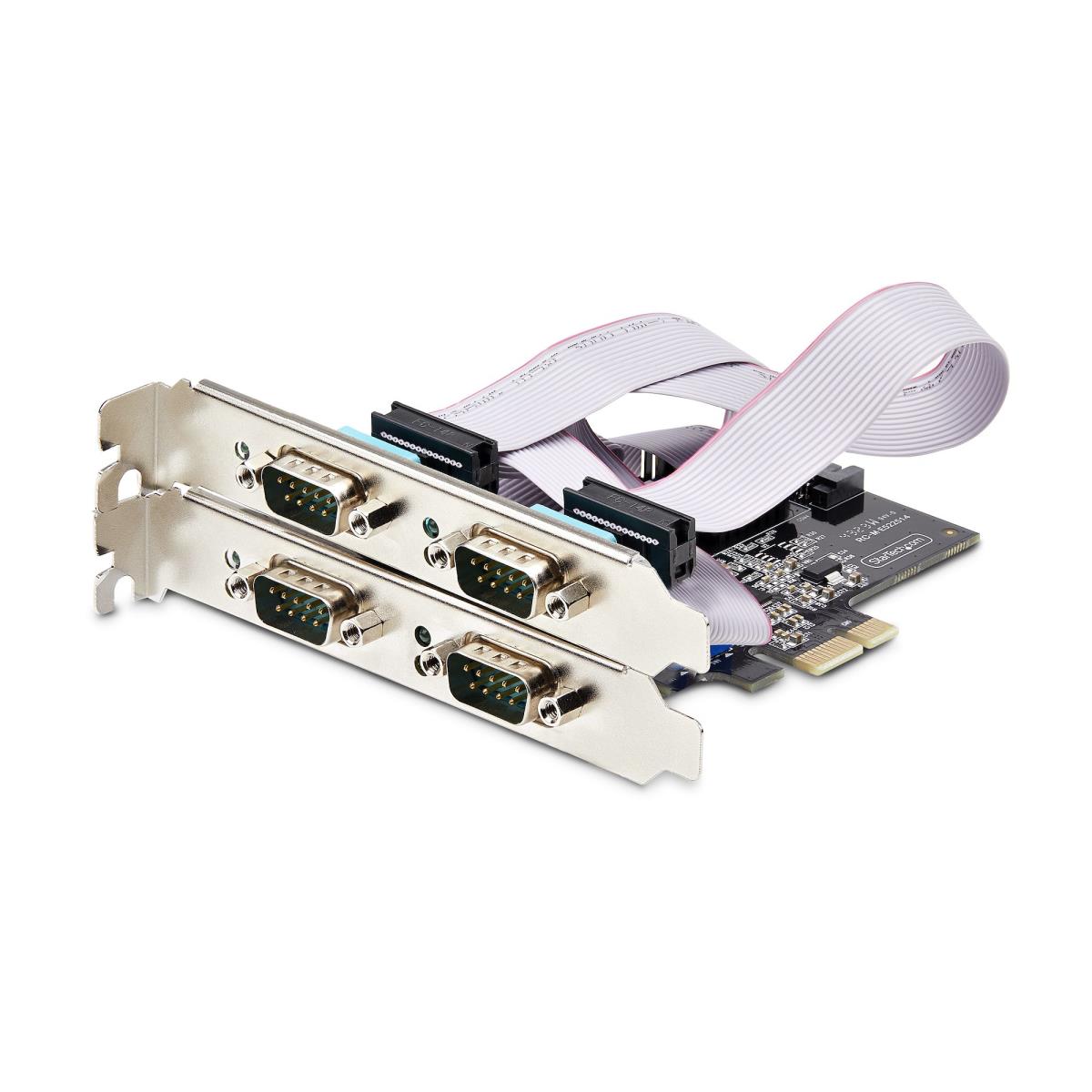 Serial Pcie Card - 4-port Quad-port Pci-e To Rs232/rs422/rs485 (db9) Serial Card Low-profi
