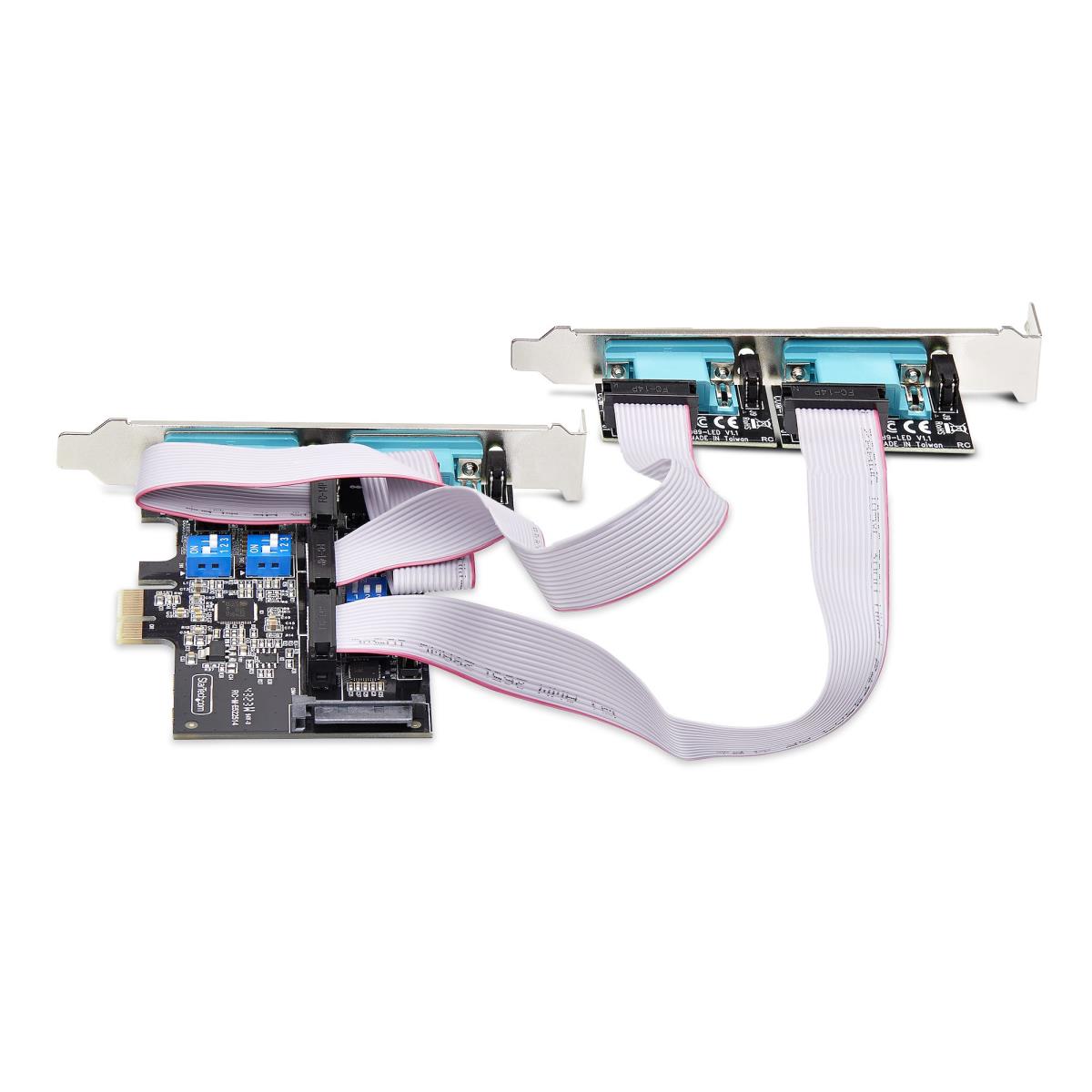 Serial Pcie Card - 4-port Quad-port Pci-e To Rs232/rs422/rs485 (db9) Serial Card Low-profi