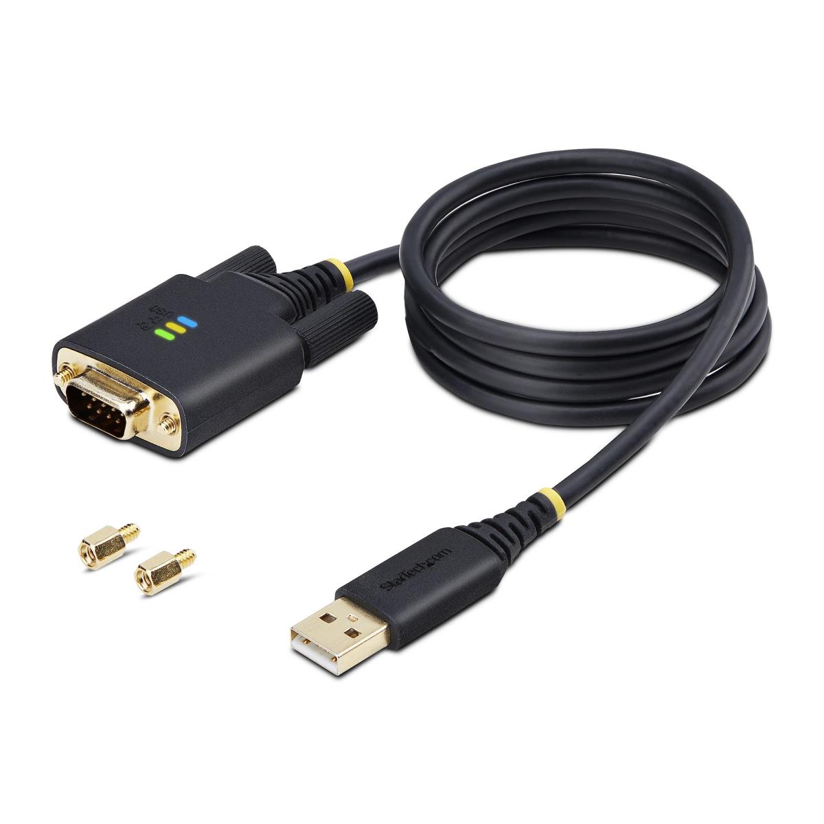 USB To Serial Adapter Cable Com Retention Interchangeable Screws/nuts USB-a To Db9 Rs - 1m