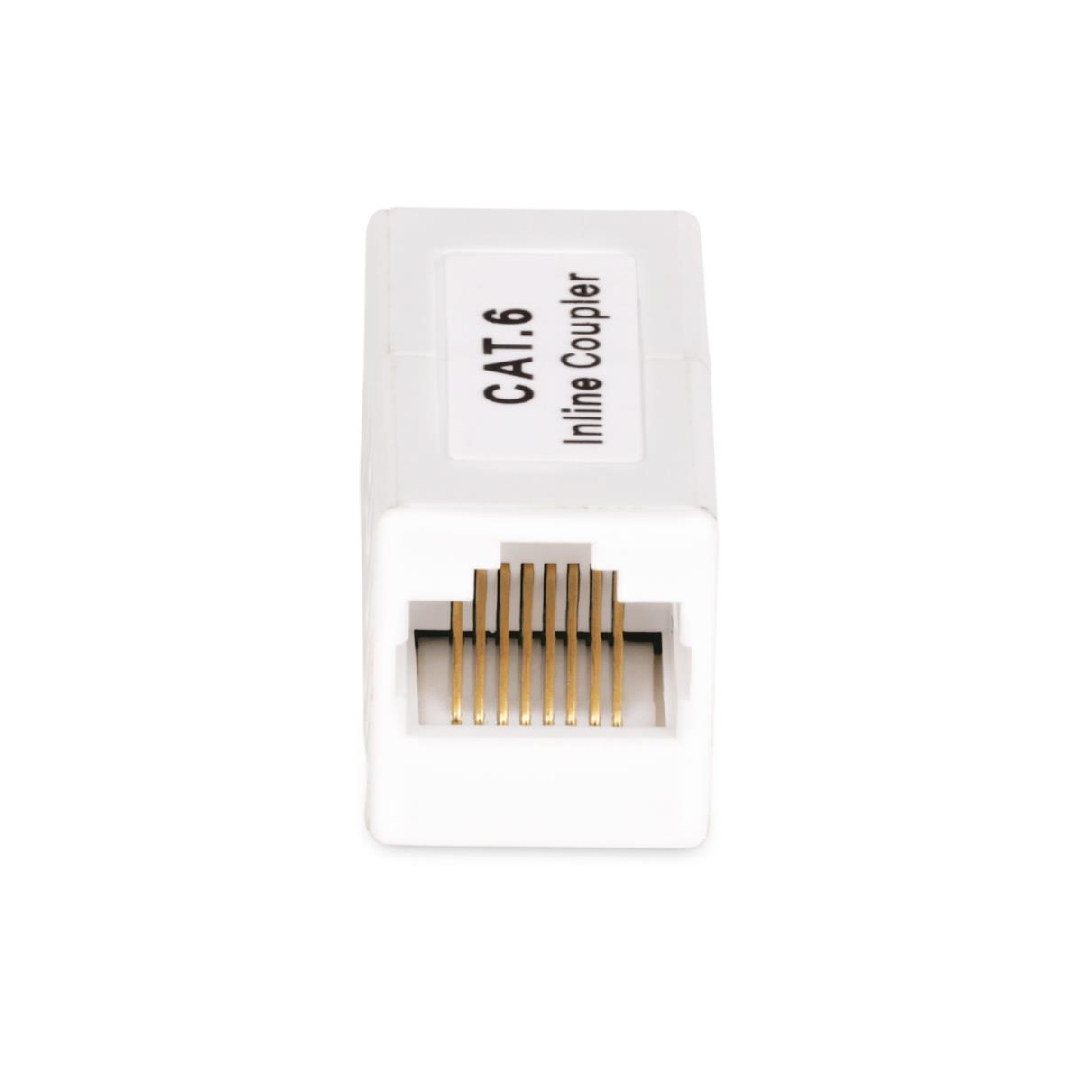 Coupler, Inline - Rj45 - CAT6 Coupler, Female To Female (f/f) T568b Connector, Unshielded Ethernet Cable Extension
