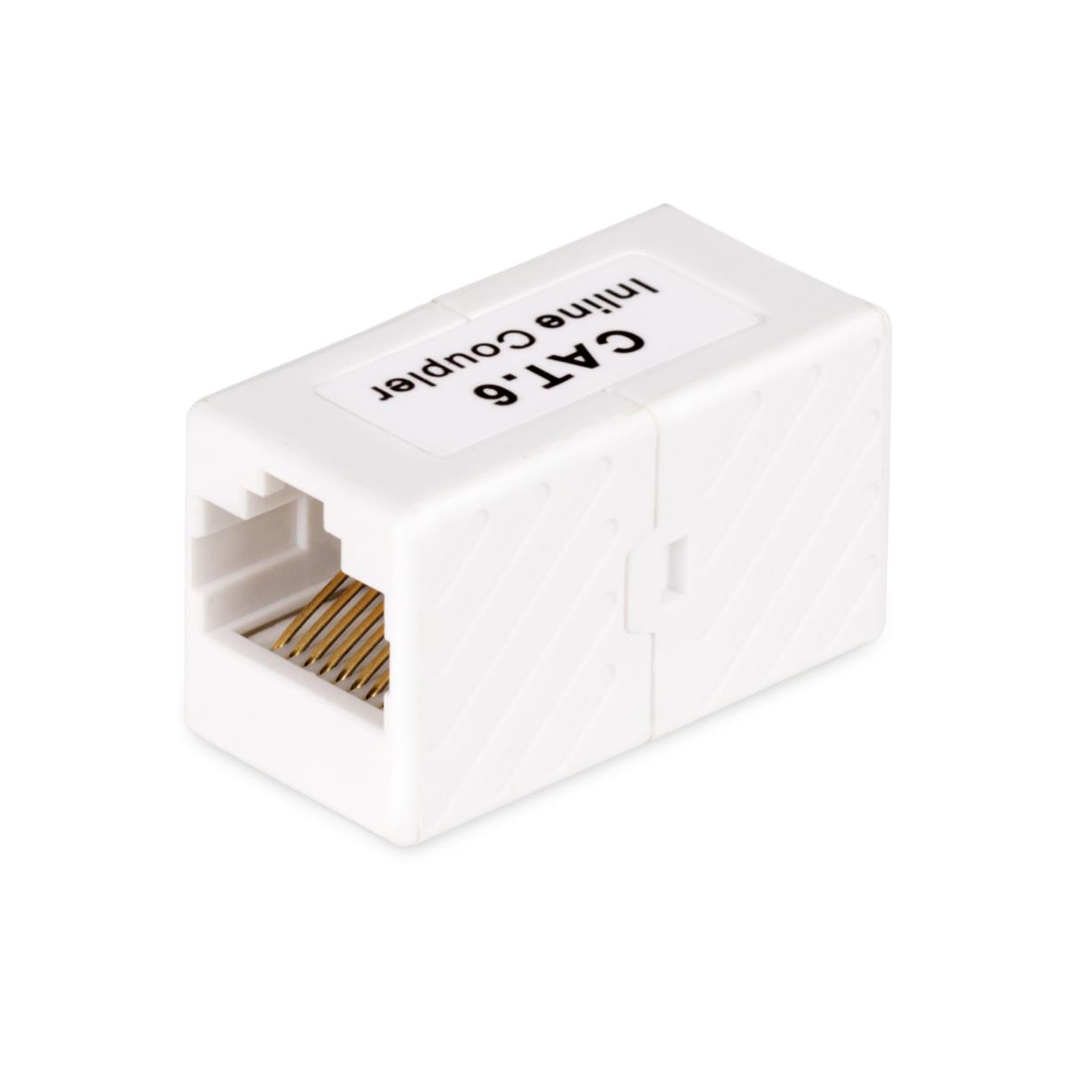 Coupler, Inline - Rj45 - CAT6 Coupler, Female To Female (f/f) T568b Connector, Unshielded Ethernet Cable Extension