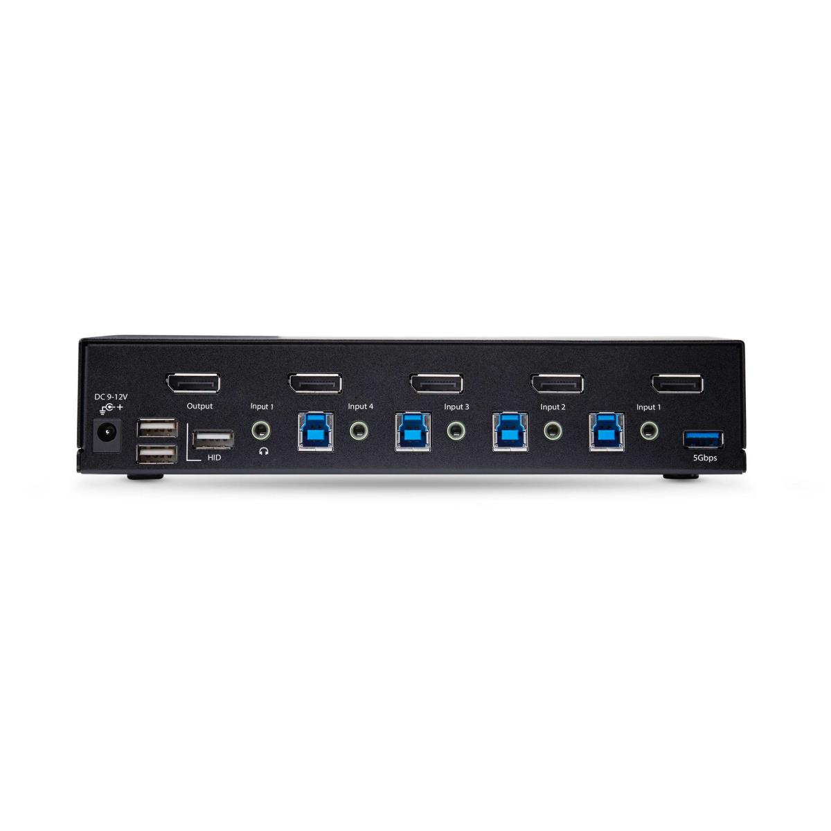 DisplayPort KVM Switch - 4-port 8k 60hz Hotkeys Taa Compliant