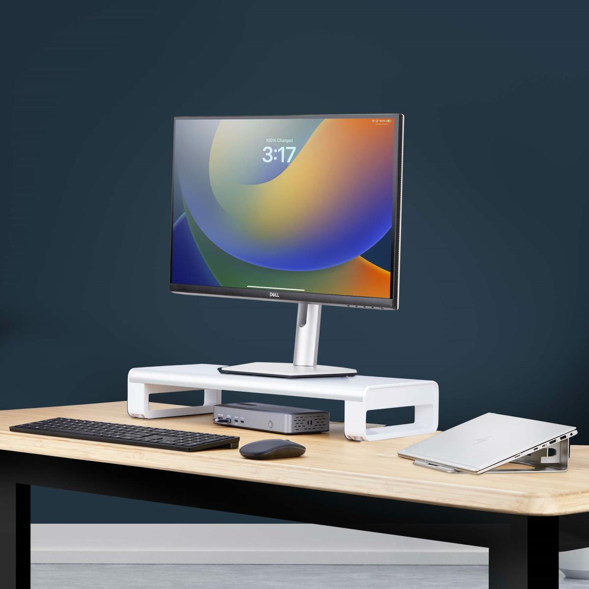Ergonomic Monitor Riser Stand Desktop Computer Monitor Shelf