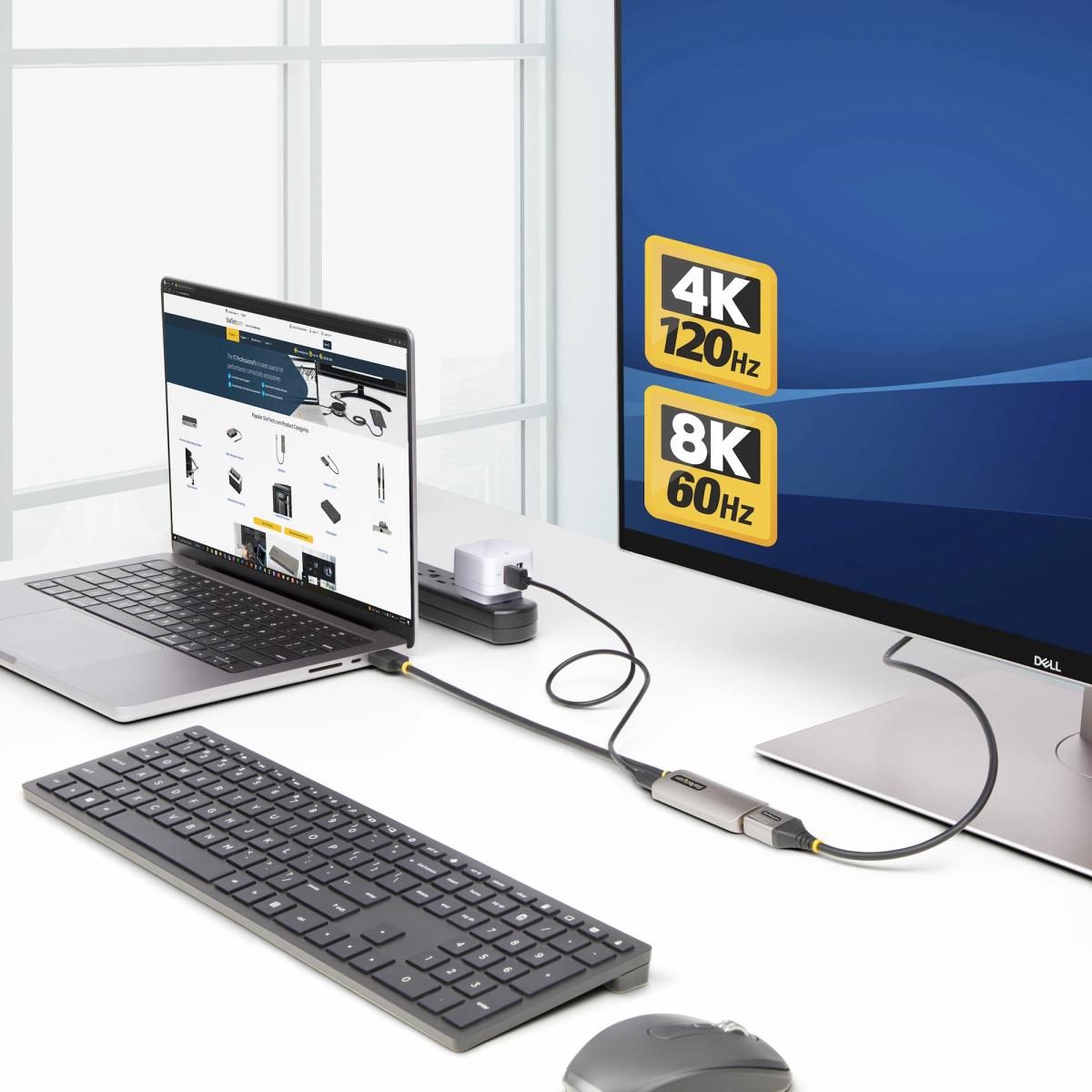 Hdmi To DisplayPort Adapter - Hdmi 2.1 To Dp 1.4 Video Convert