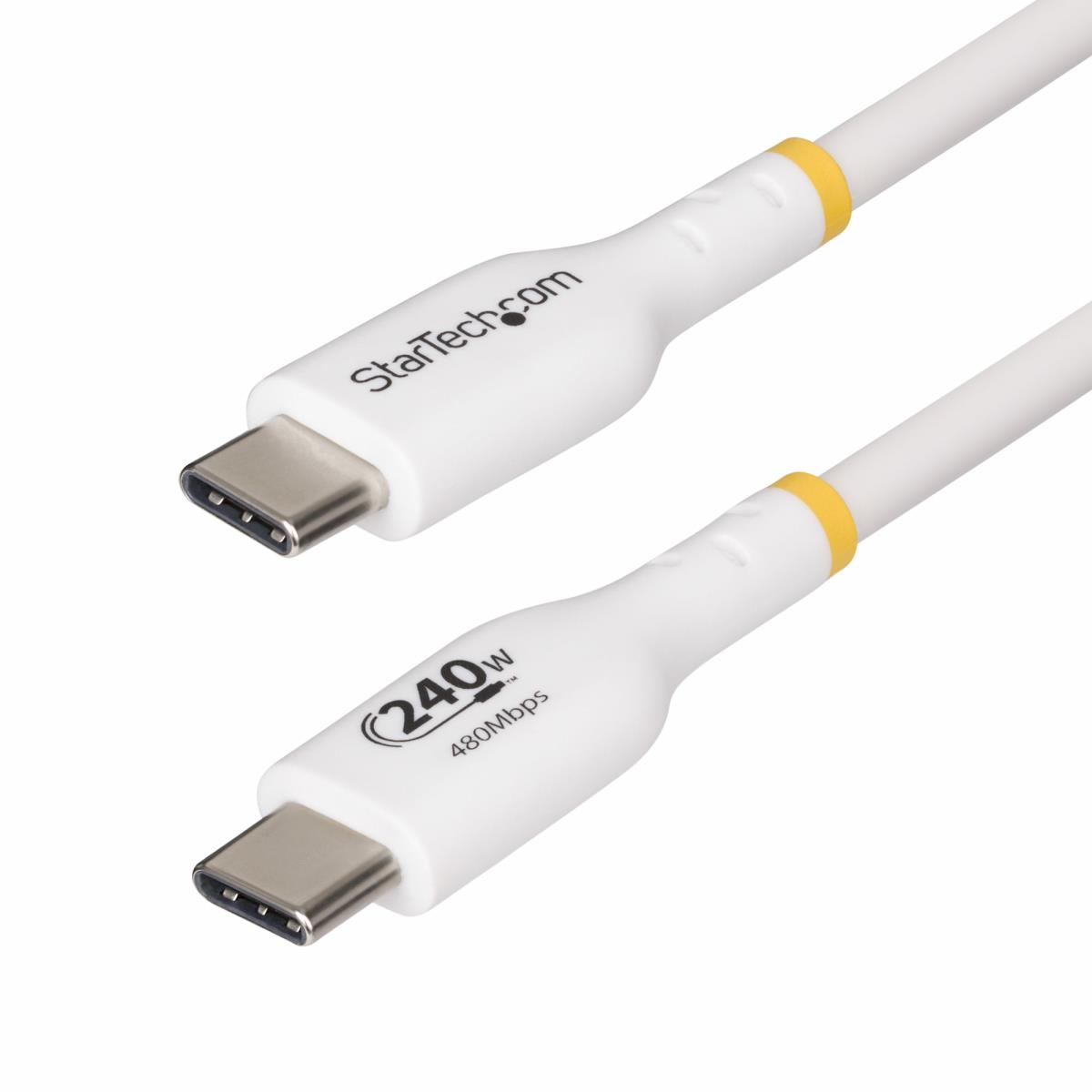 USB-c Charging Cable, USB-if Certified USB C Cable, 240w Pd Epr, USB 2.0 Type-c Laptop Charger Cord 4m White