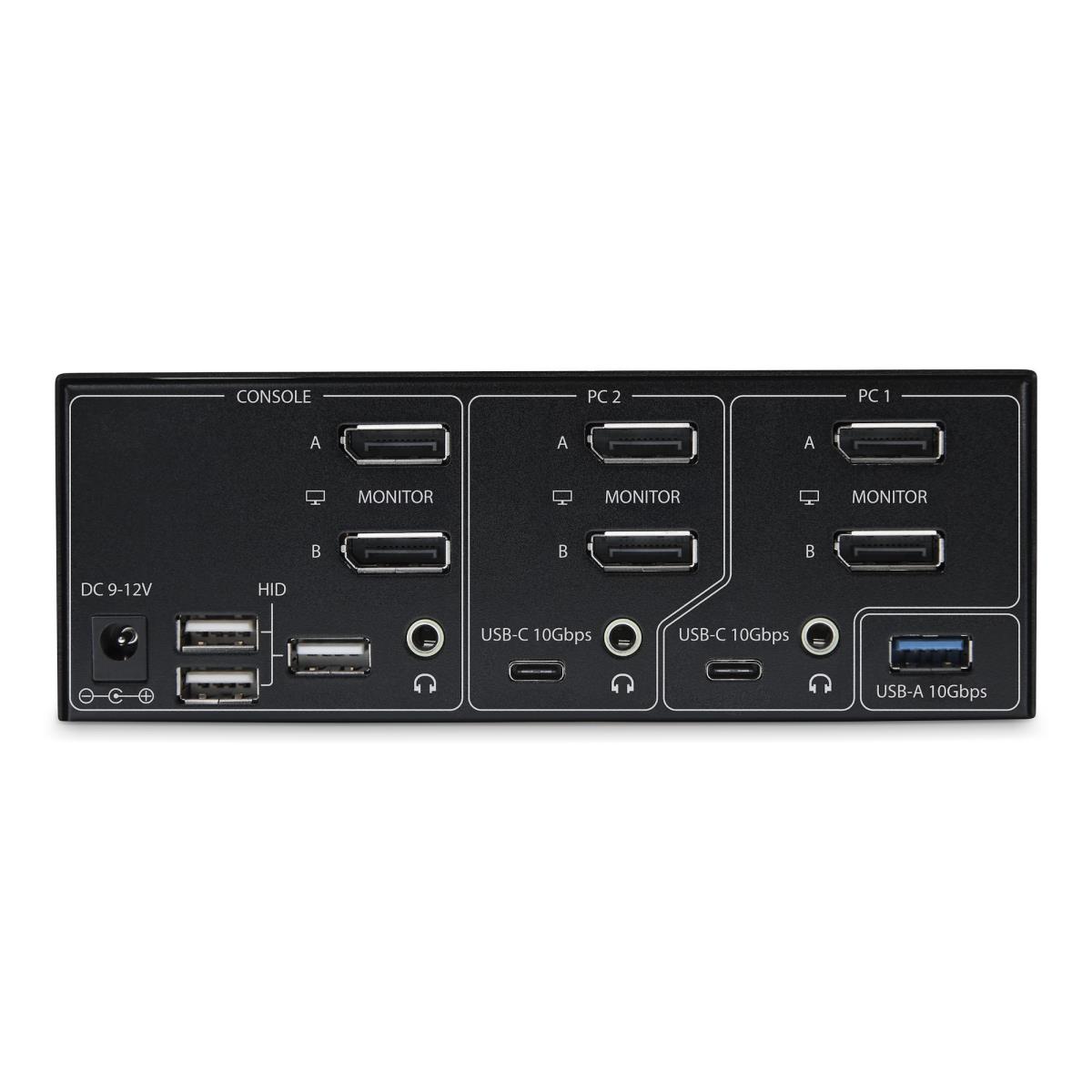 KVM Switch - 2-port Dp 1.4 Dual-monitor DisplayPort KVM