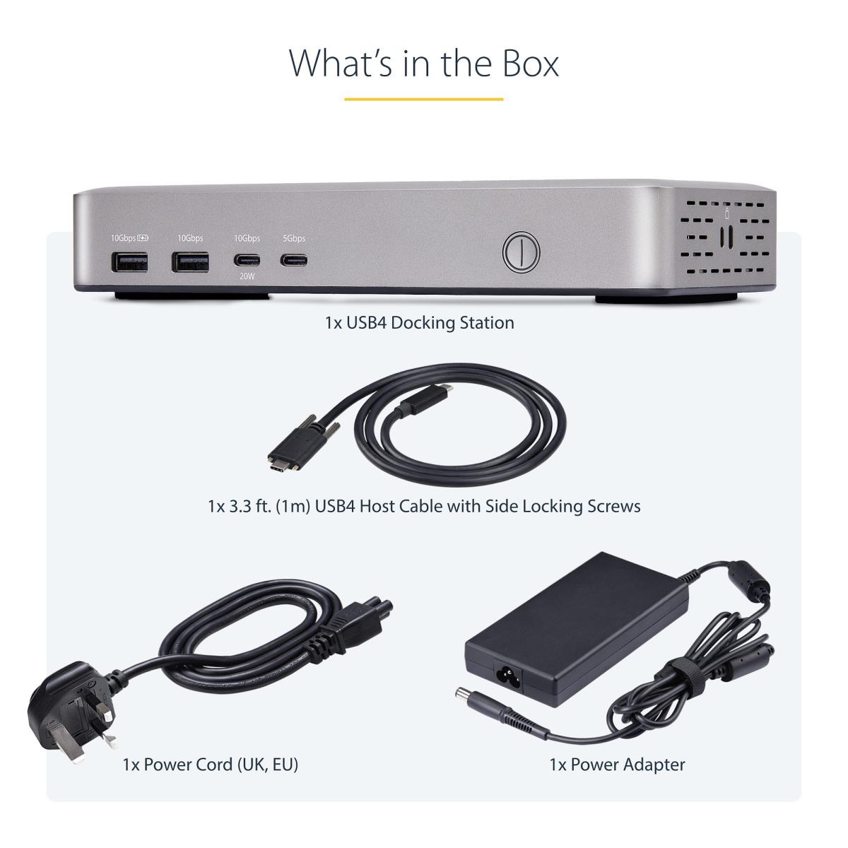 Docking Station - USB4 Dual Hdmi 4k 60hz USB-c 40gbps 6x