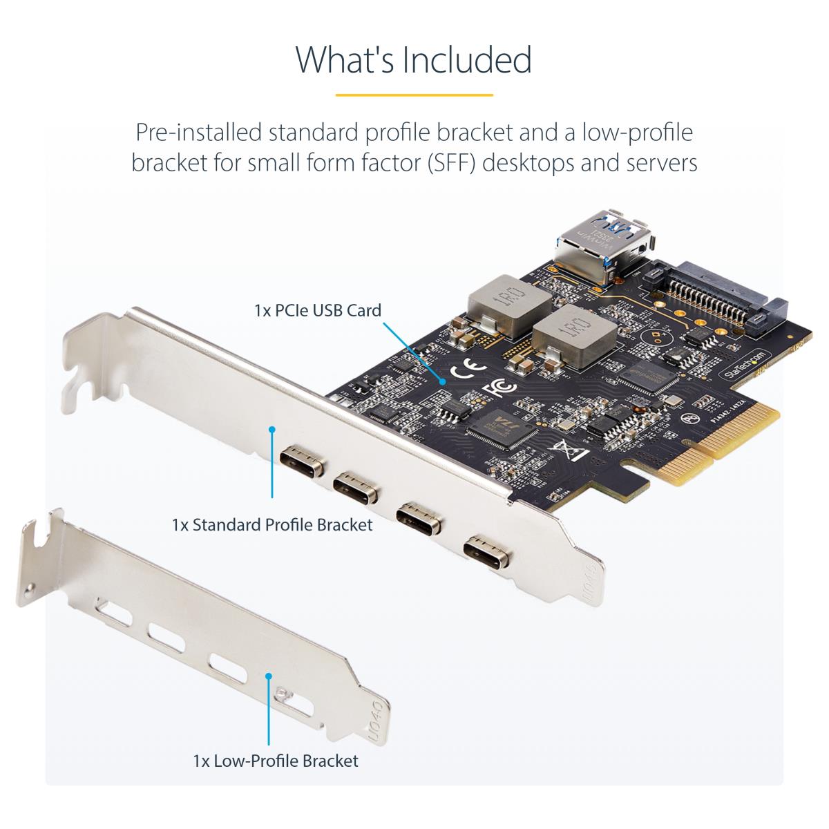 Expansion Card - 5-port USB Pci-e Card 10gbps - 4x USB-c/1x USB-a
