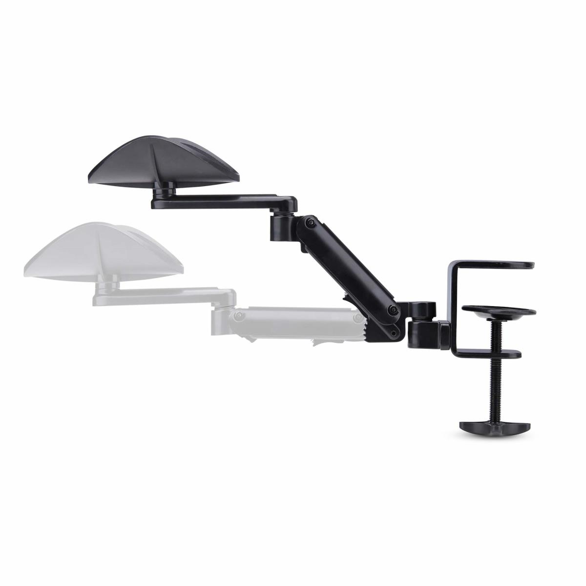 Adjustable Arm Rest For Office Desk, Ergonomic Arm/elbow Support, 360-degree Rotation, Clamp-on/no Drill Installation, Black