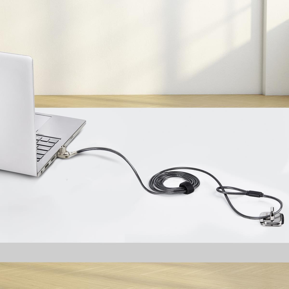 Slim Laptop Cable Lock 2m - Noble Wedge Slot Compatible