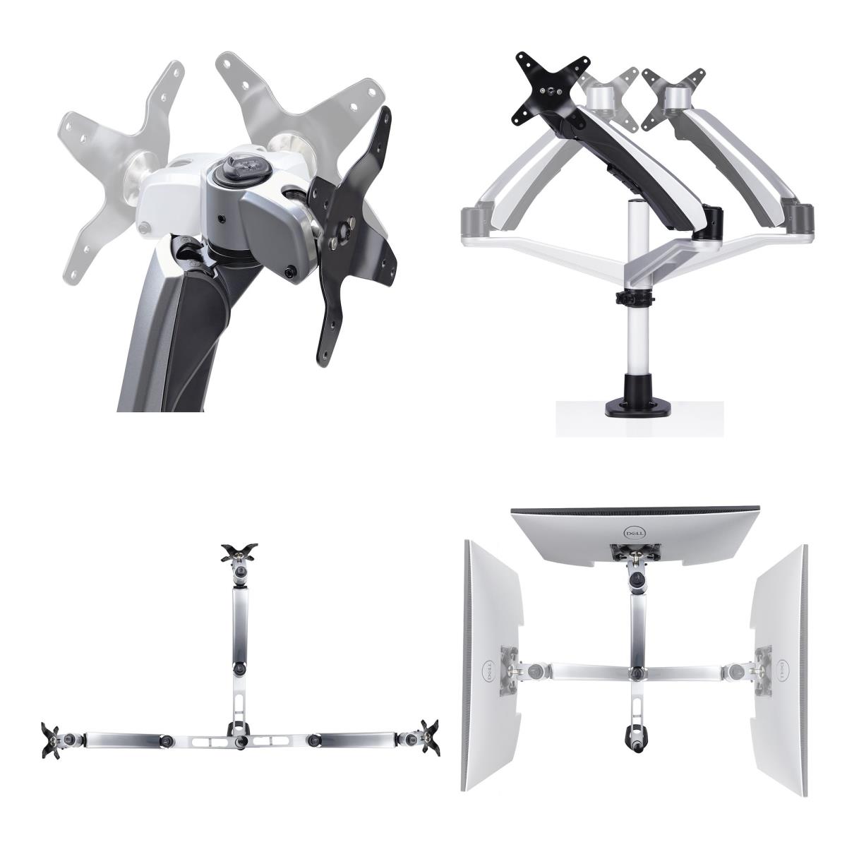 Monitor Desk Mount - 27/30in Screen C-clamp/grommet