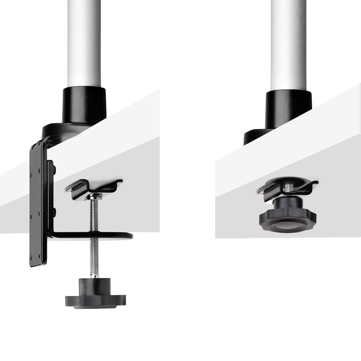 Monitor Desk Mount - 27/30in Screen C-clamp/grommet