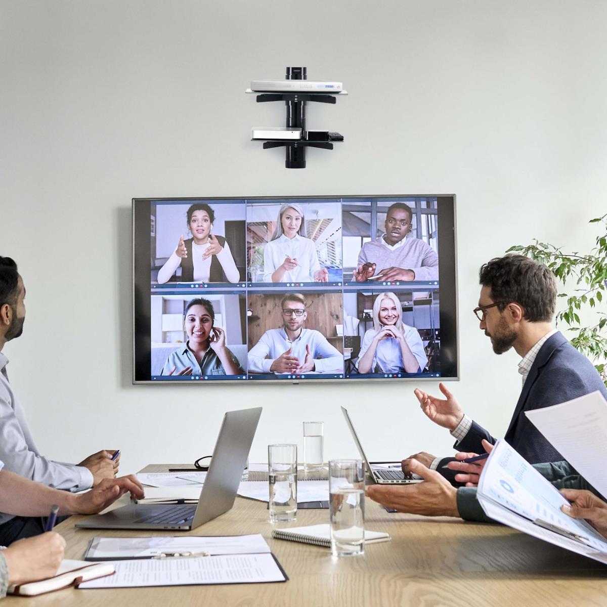 Dual Floating Wall-mounted Av Shelves For Under Tv