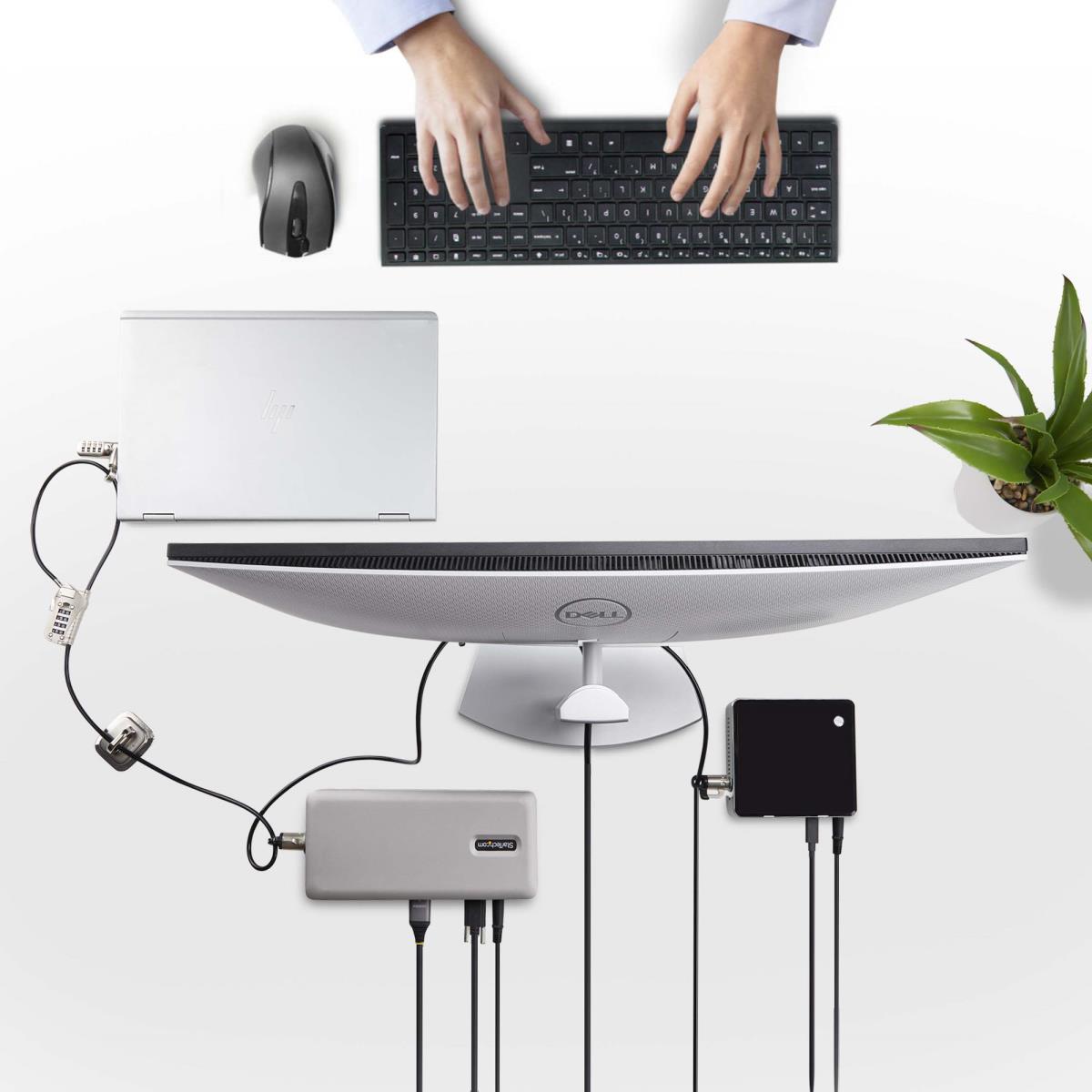 Computer  Peripheral Lock Kit Laptop/desktop 9.8ft Cable