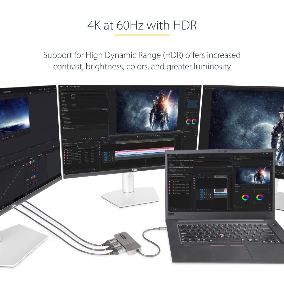 USB-c To Triple Dp Mst Hub - DisplayPort 1.4 4k 60hz