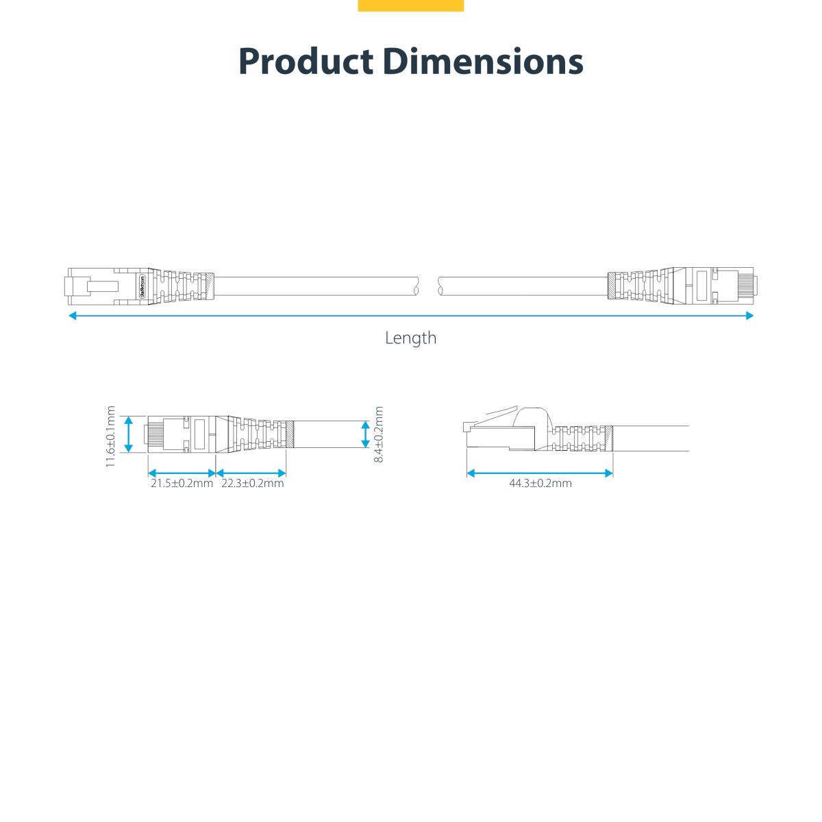 Patch Cable - Cat8 - S/ftp - Snagless - 3m - Blue