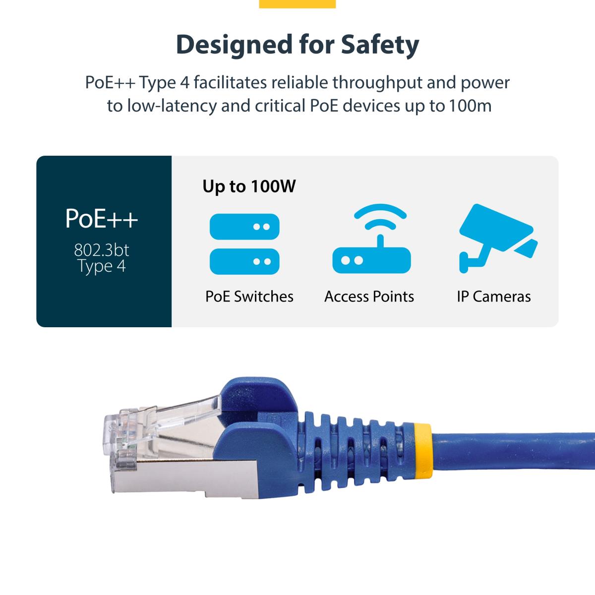 Patch Cable - Cat8 - S/ftp - Snagless - 50cm - Blue