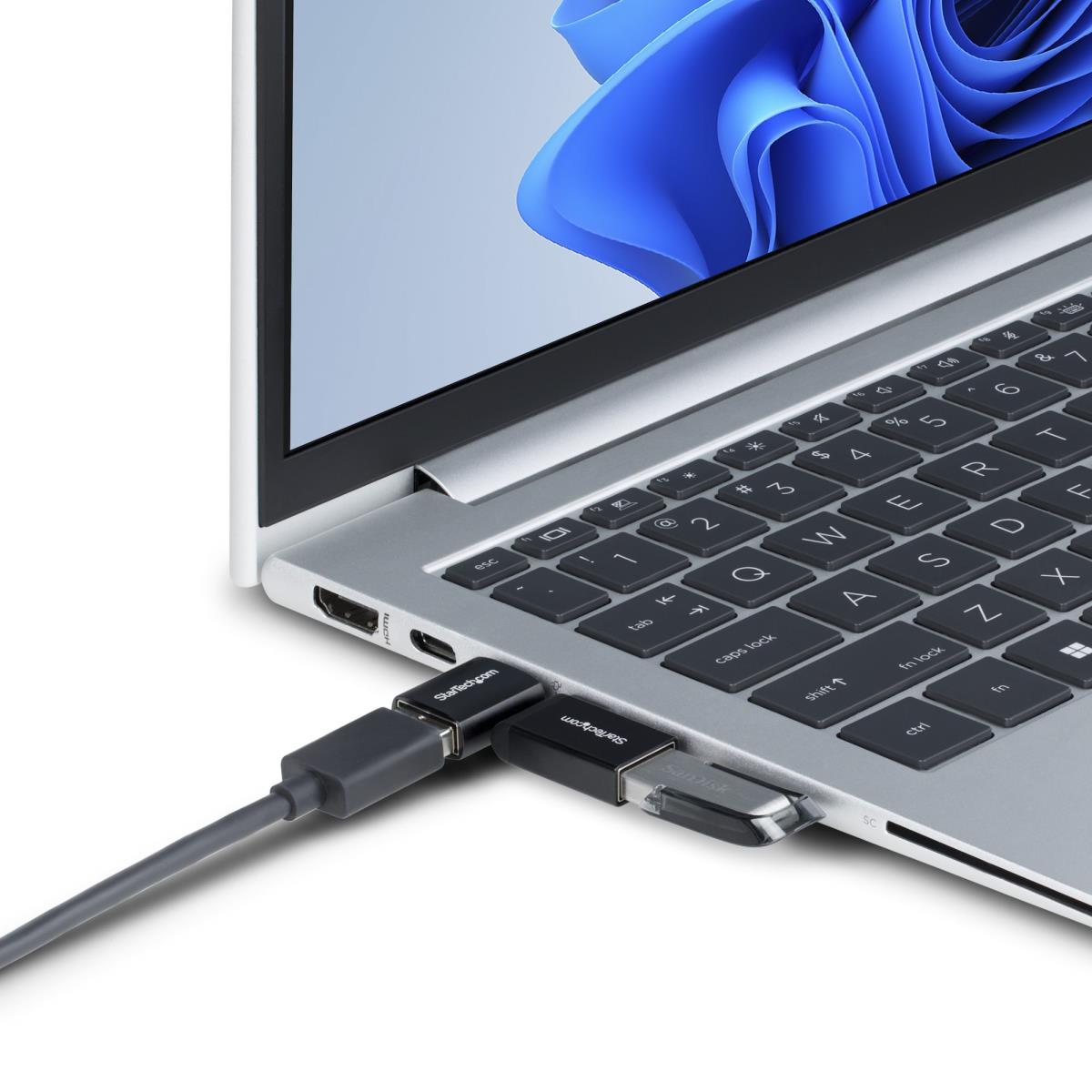 USB-c To USB-a Adapter, Right-angled, USB 5gbps, 3a, USB-c Male To USB-a Female Converter, Durable Metal Housing - Thunderbolt Compatible