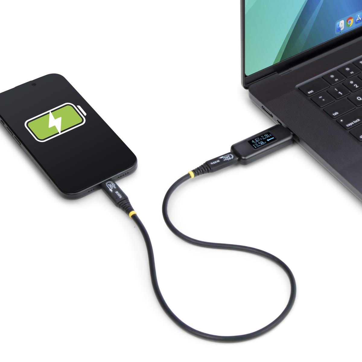 USB-c Power Tester, Digital Multimeter, Bi-directional Voltage And Current Meter, Up To 240w Pd Epr, Portable USB-c Cable And Port Power Meter Tester