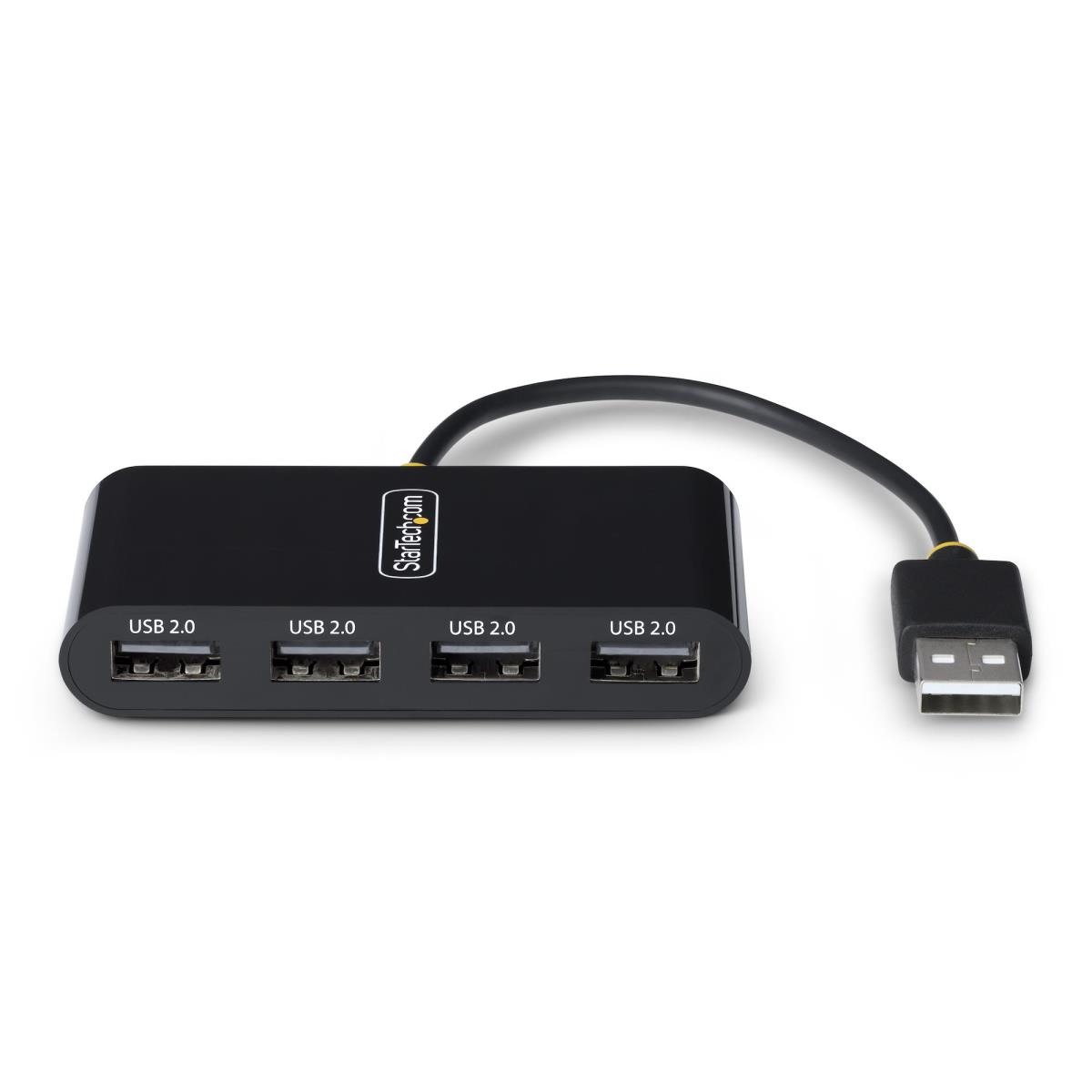 Portable Hub - 4-port USB 2.0 With Built-in Cable