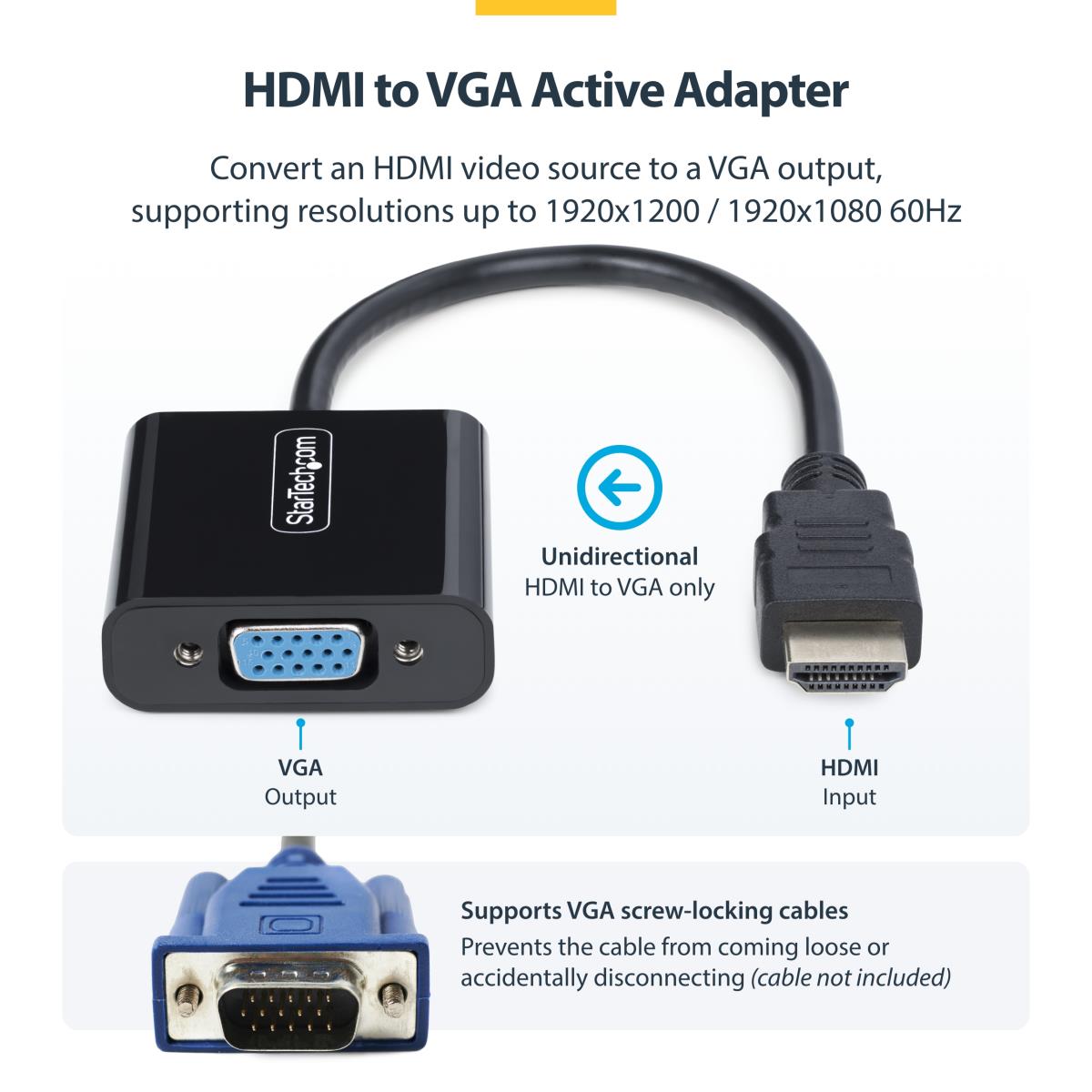 Hdmi To Vga Adapter 1080p - Active Video Converter