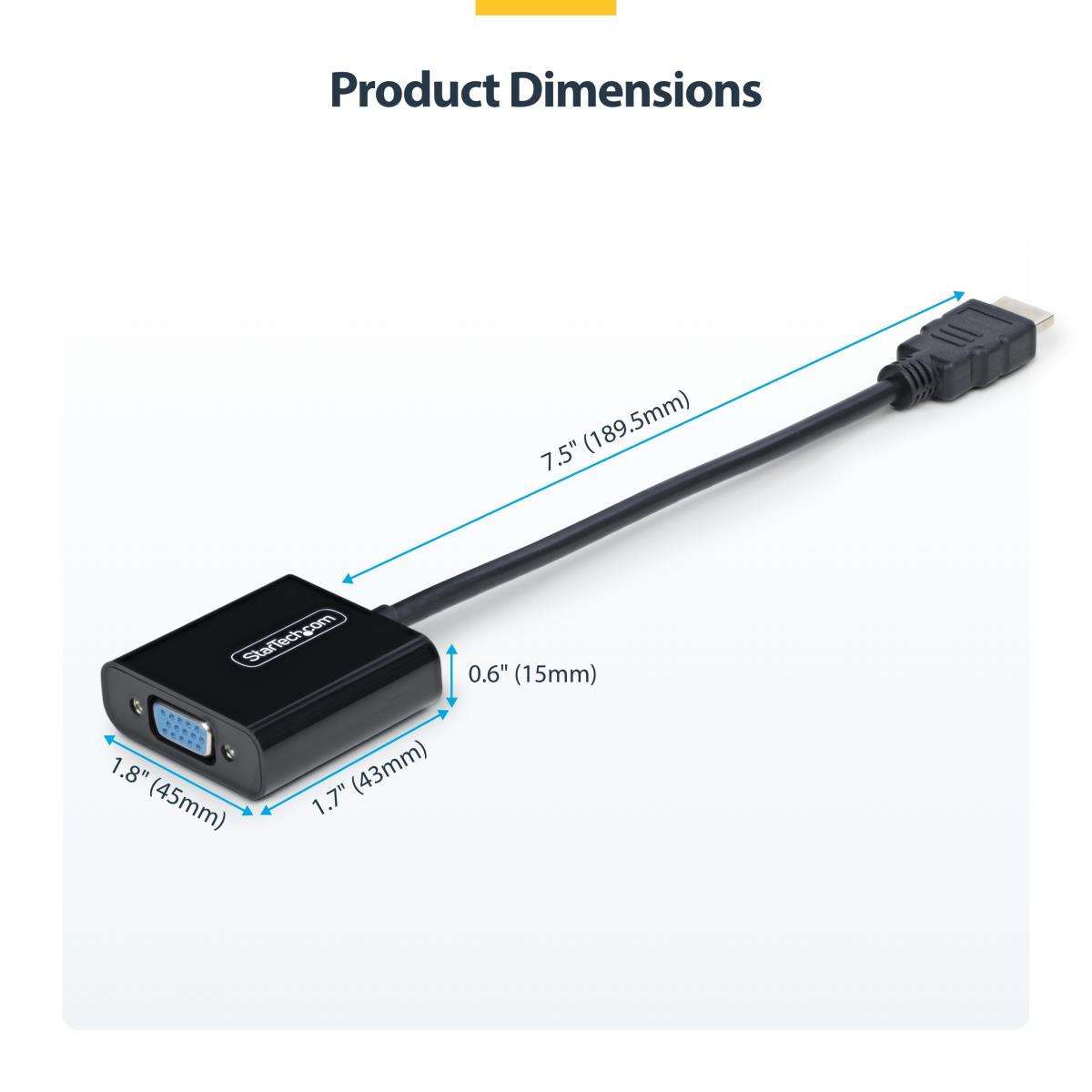 Hdmi To Vga Adapter 1080p - Active Video Converter