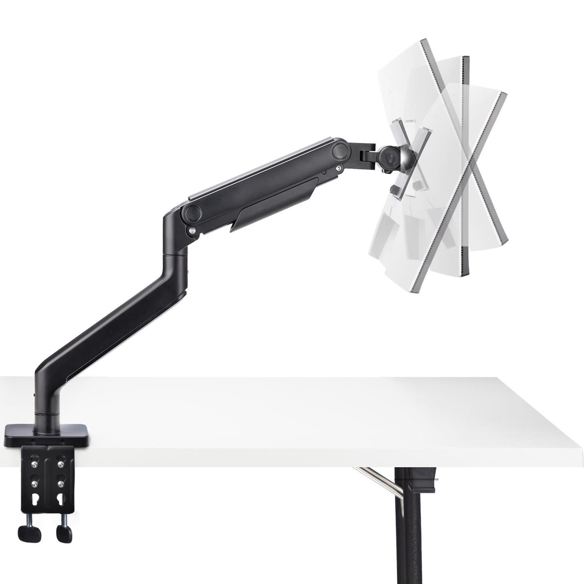 Monitor Desk Mount For Up To 49in Ultrawide Curved Screens Max 44lb - Mechanical Spring Arm - C-clamp/grommet - Tool-less Adjustment