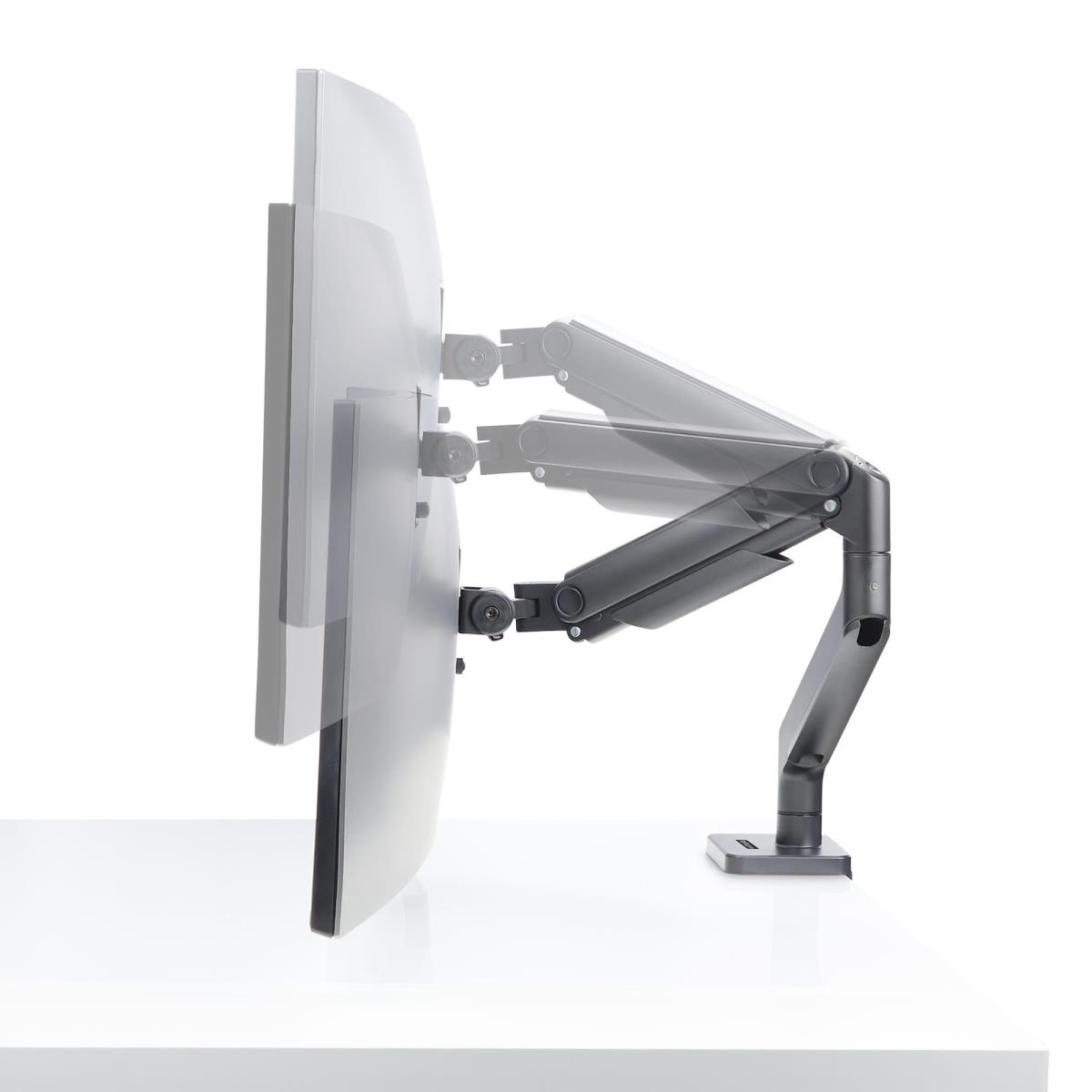 Monitor Desk Mount For Up To 49in Ultrawide Curved Screens Max 44lb - Mechanical Spring Arm - C-clamp/grommet - Tool-less Adjustment