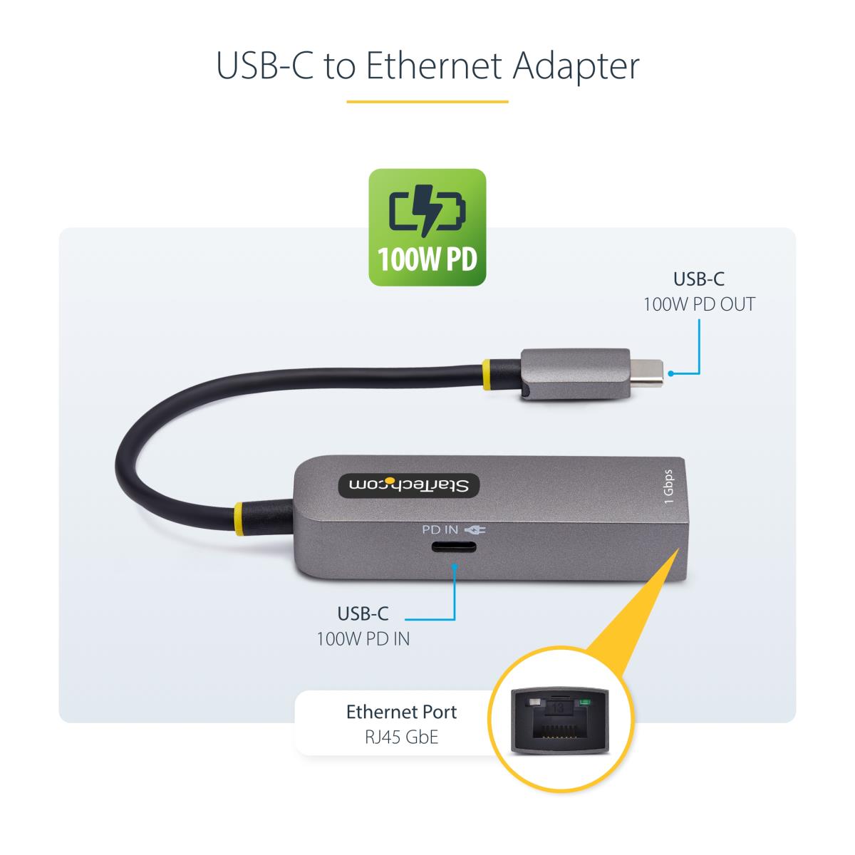 USB 3.0 Type-c To 1 Gigabitethernet Adapter