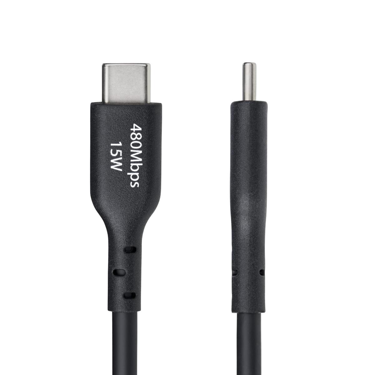 USB-a To USB-c Charging Cable, Charge & Sync, 3a, USB 2.0, Tpe Jacket - Black USB Charging Cord 3m