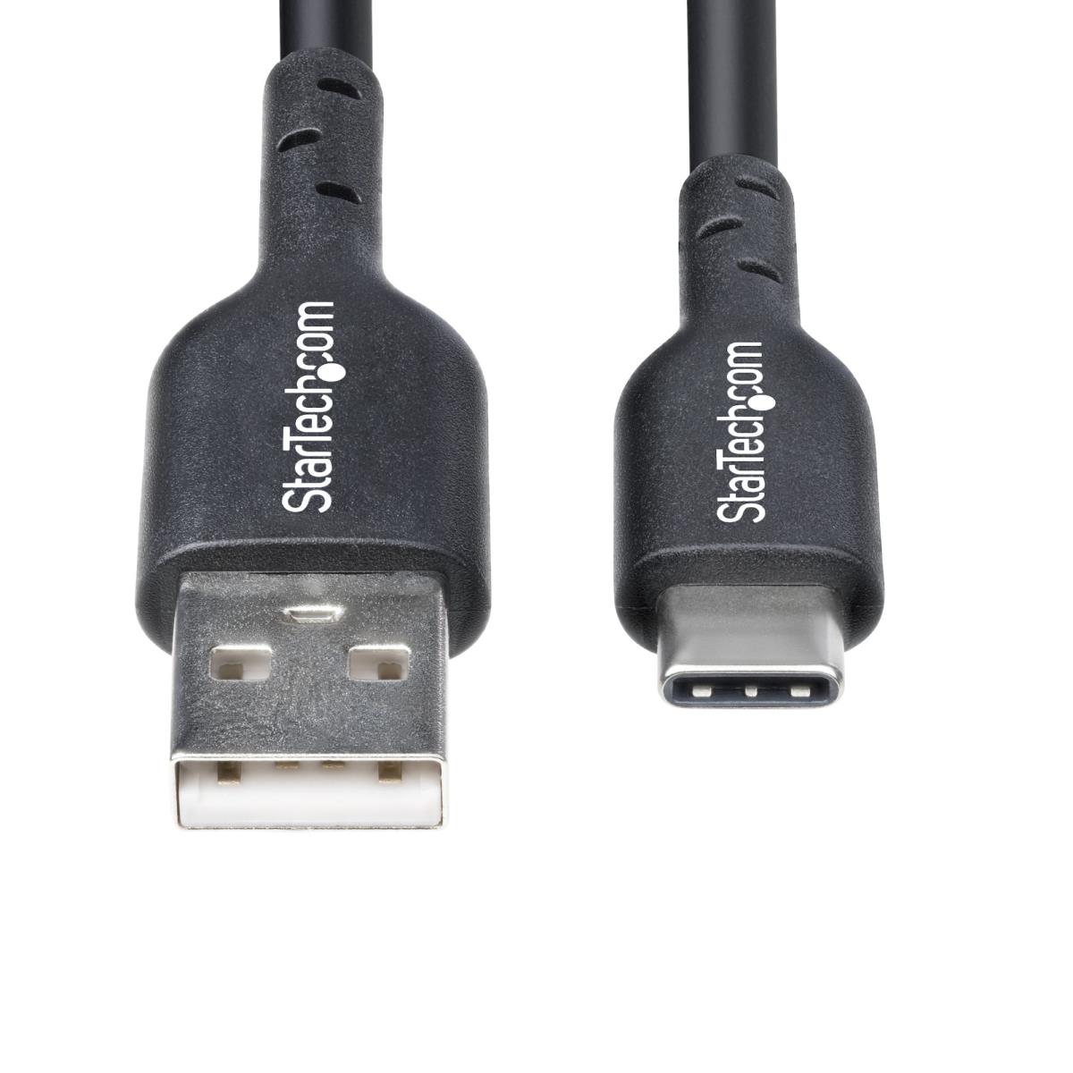 USB-a To USB-c Charging Cable, Charge & Sync, 3a, USB 2.0, Tpe Jacket - Black USB Charging Cord 3m