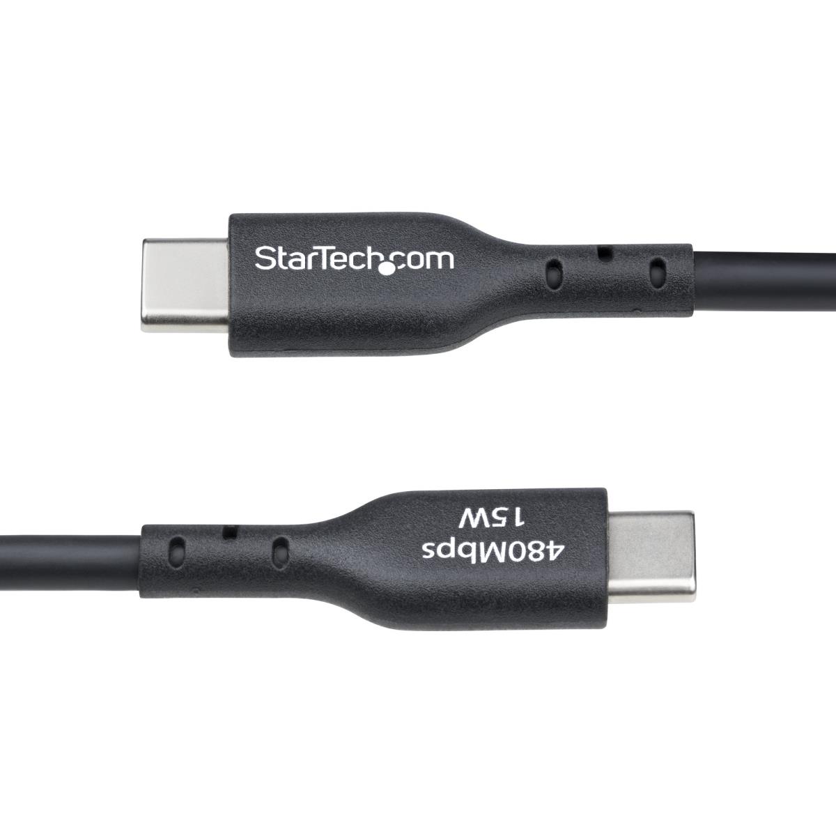 USB-a To USB-c Charging Cable, Charge & Sync, 3a, USB 2.0, Tpe Jacket - Black USB Charging Cord 3m