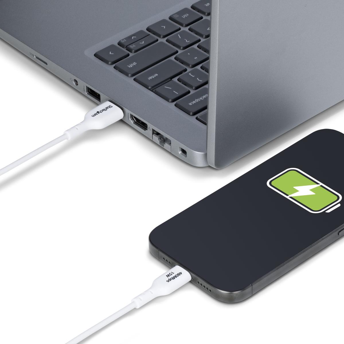 USB-a To USB-c Cable Charger Cord USB 2.0 Data Transfer 1m White