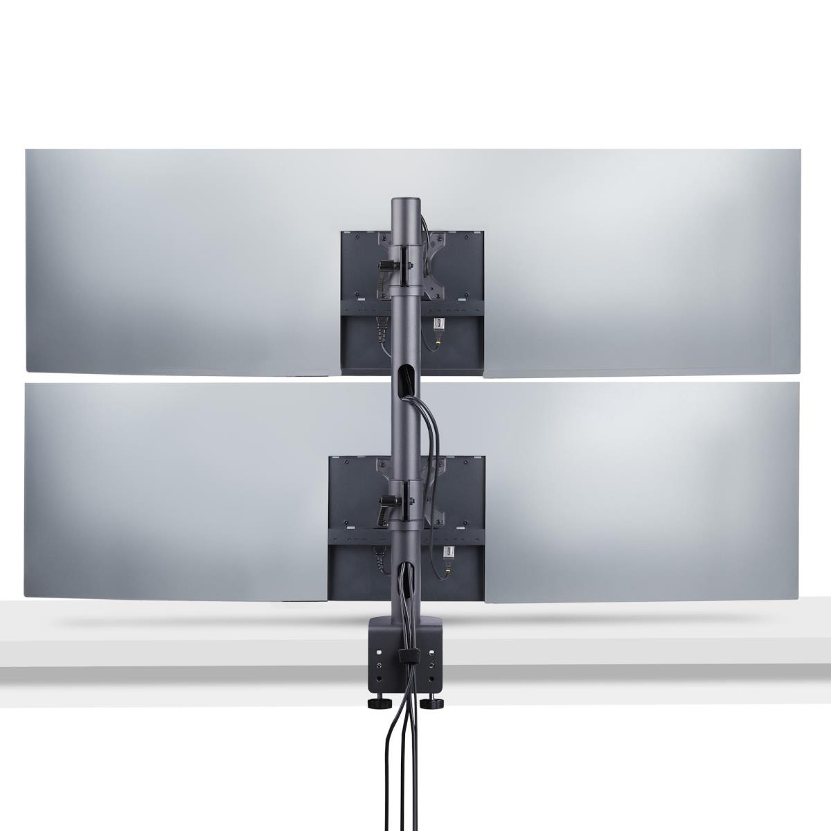 Desk Mount Dual Vertical Monitor