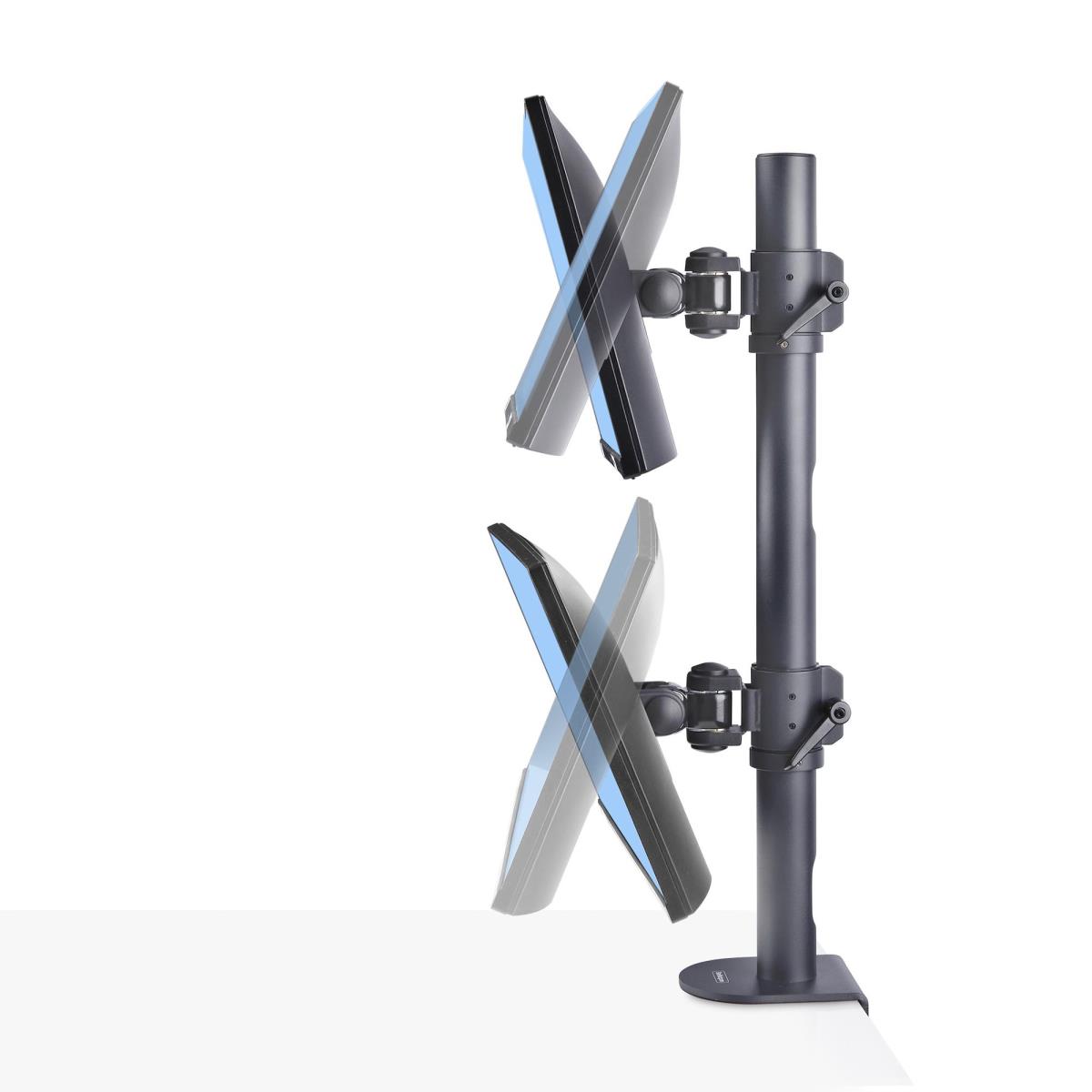 Desk Mount Dual Vertical Monitor