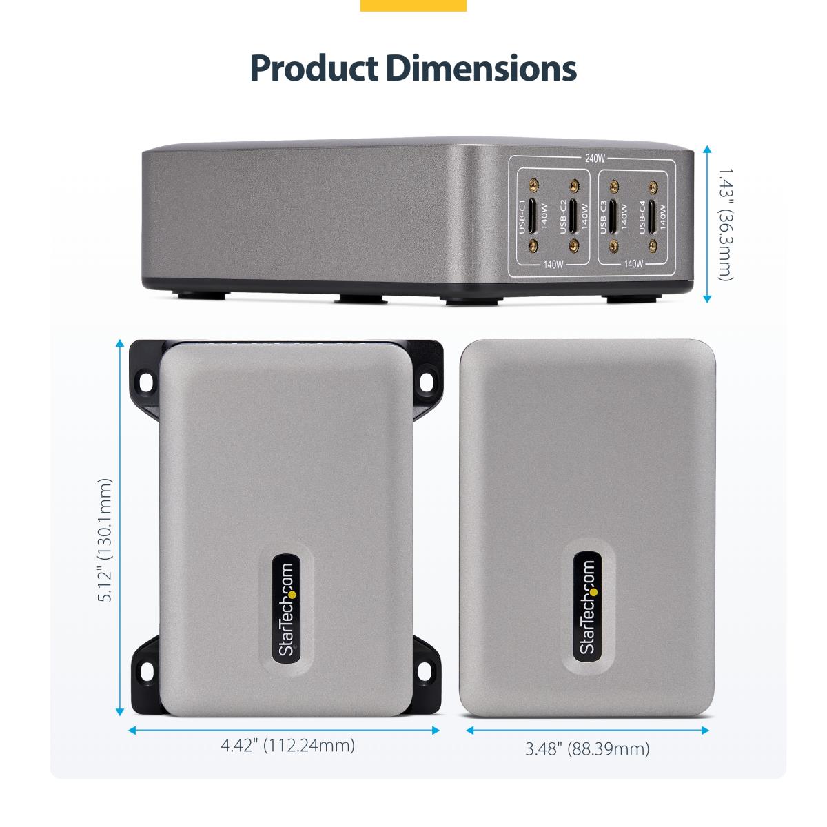 Multi-device USB-c Charger 4-port