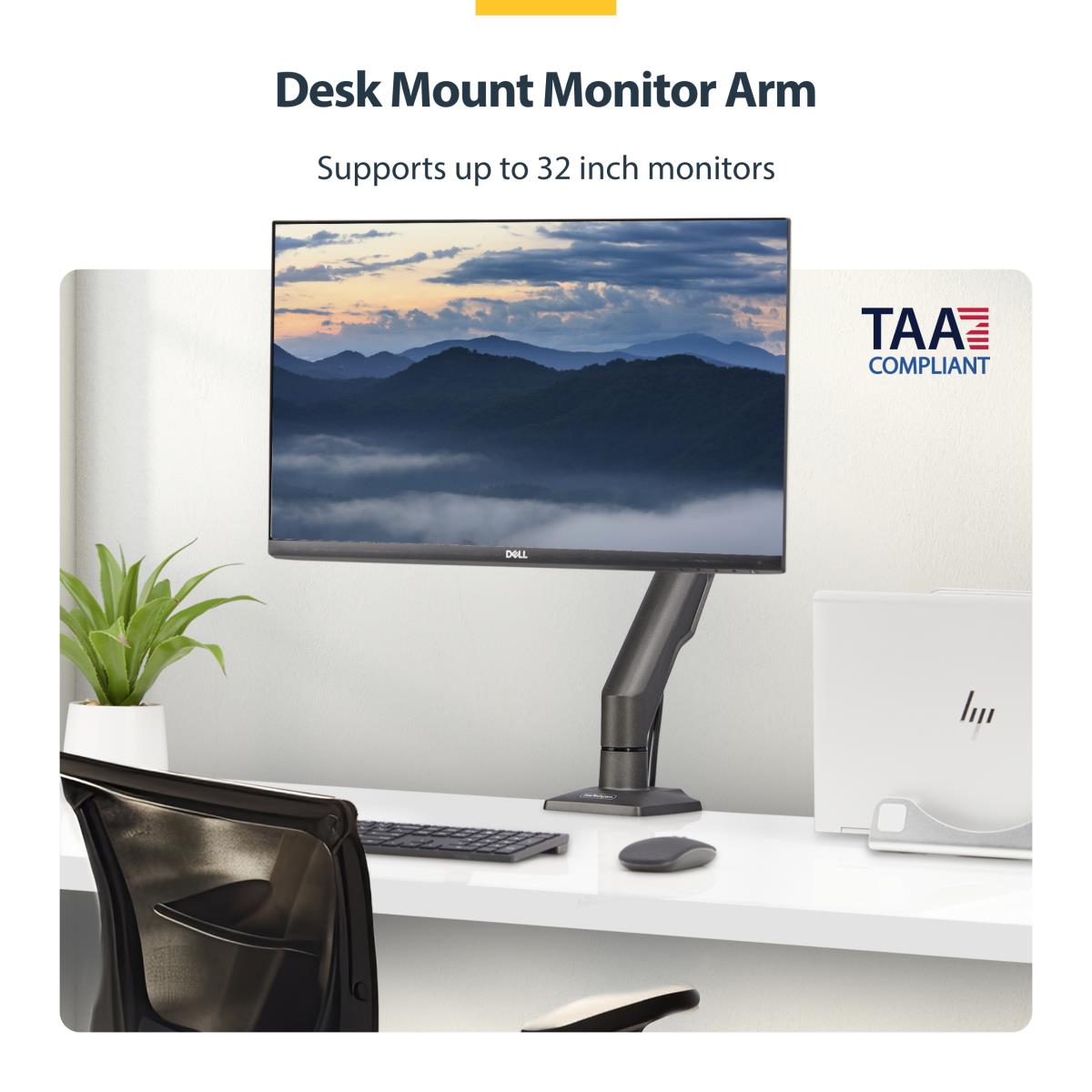 Desk Mount Monitor Arm Max 32in - C-clamp Mechanical Spring Taa