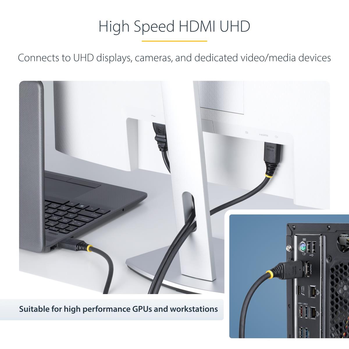 Active High Speed Hdmi Cable, 4k 60hz/1440p 144hz, Hdr10/hdcp 2.2/arc, 18gbps 15m