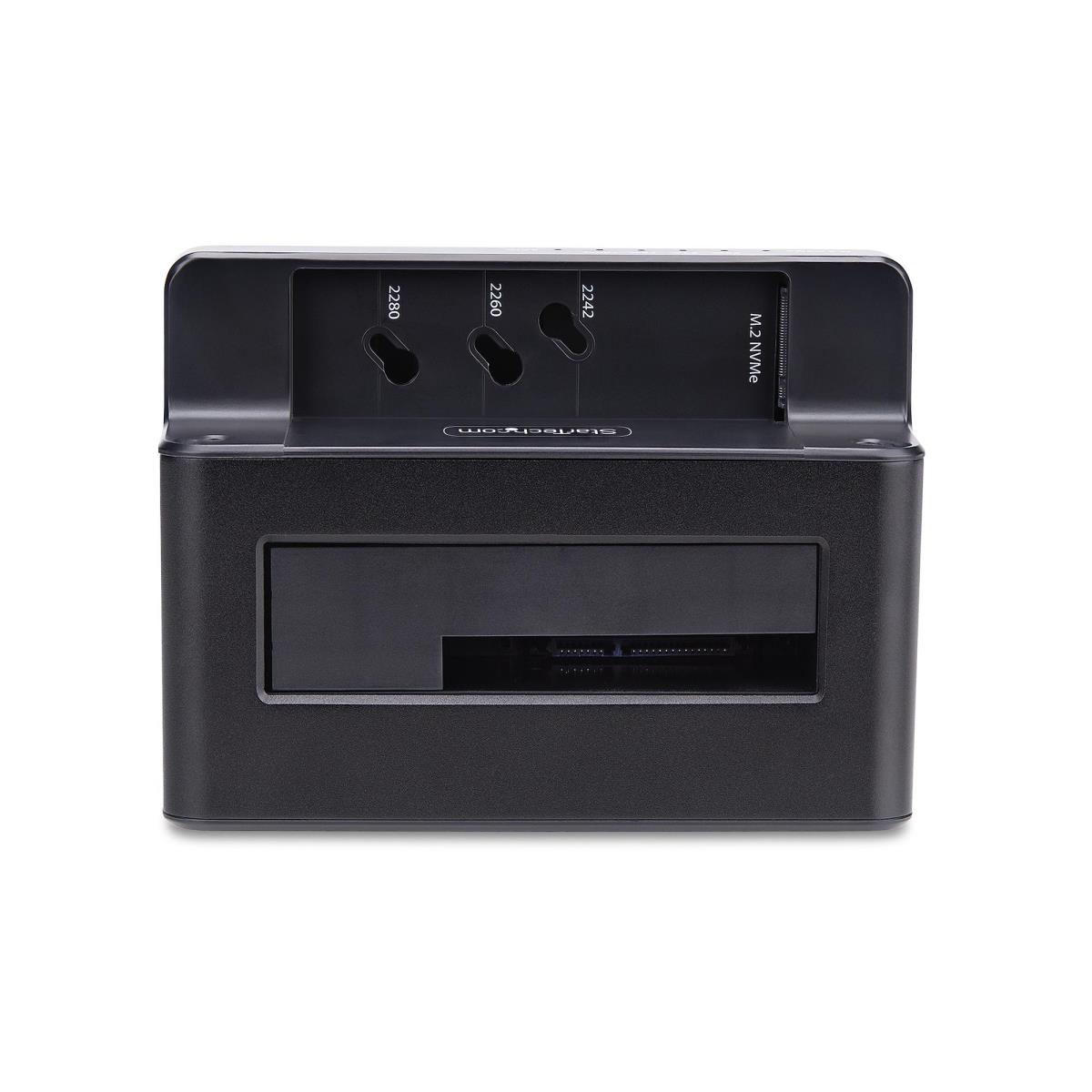 SATA Drive Duplicator - M.2 Nvme To 2.5/3.5in Dual Bay Standalone SSD Cloner/drive Dock, Bidirectional Nvme To SATA / SATA To Nvme