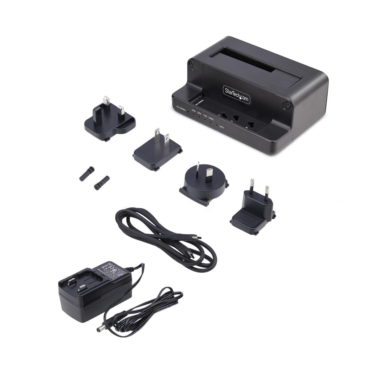 SATA Drive Duplicator - M.2 Nvme To 2.5/3.5in Dual Bay Standalone SSD Cloner/drive Dock, Bidirectional Nvme To SATA / SATA To Nvme