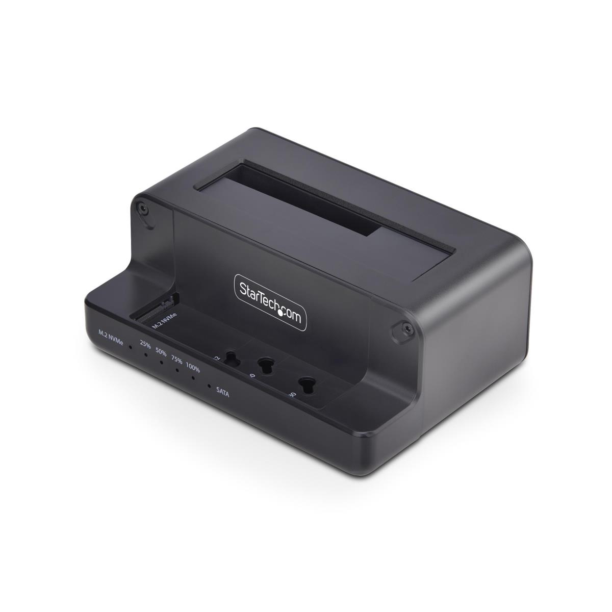 SATA Drive Duplicator - M.2 Nvme To 2.5/3.5in Dual Bay Standalone SSD Cloner/drive Dock, Bidirectional Nvme To SATA / SATA To Nvme