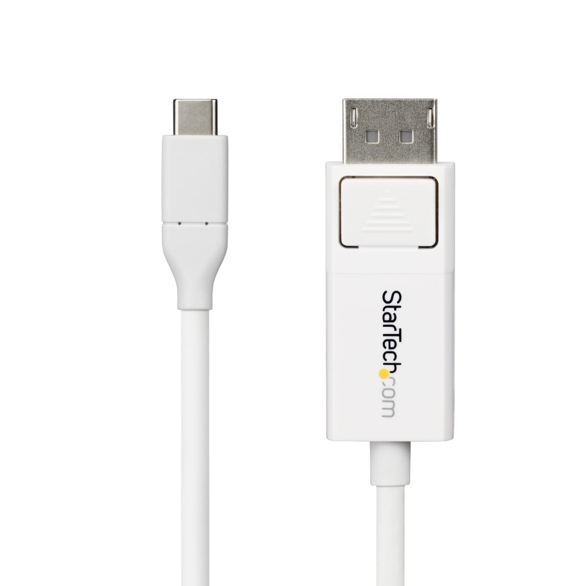 USB-c To DisplayPort Adapter Cable - 4k 60hz - 2m White